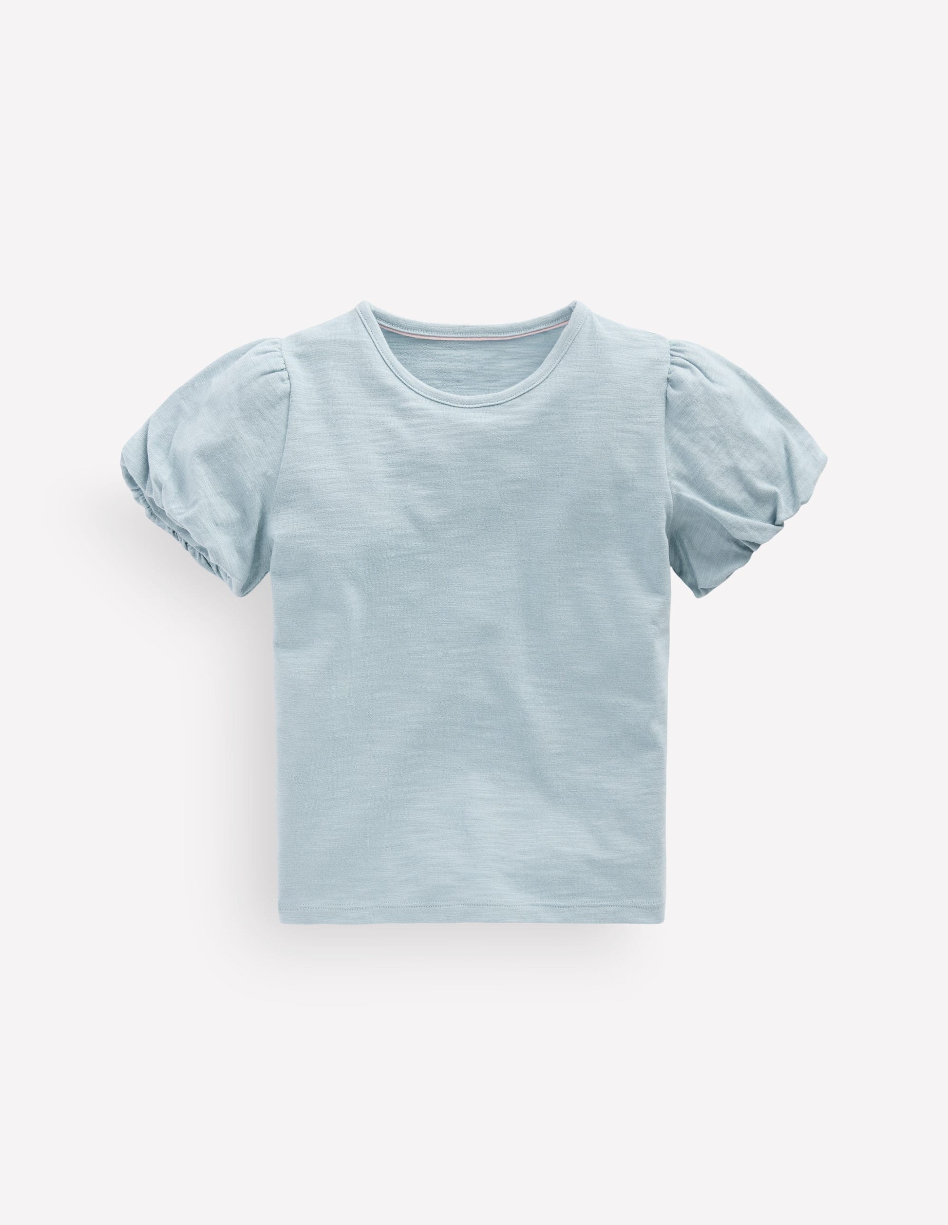 Jerseyoberteil mit Puffärmeln-Cornisch Blau-1