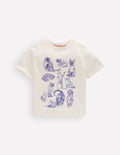 T-Shirt mit Druck-Sanftes Naturweiß Katzen
