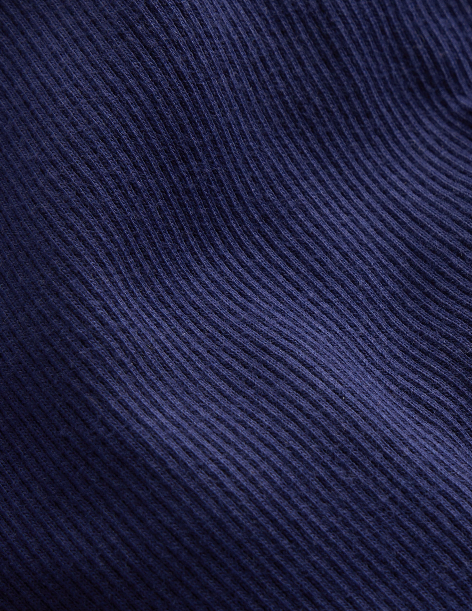 T-shirt côtelé à manches longues-Bleu marine universitaire-3