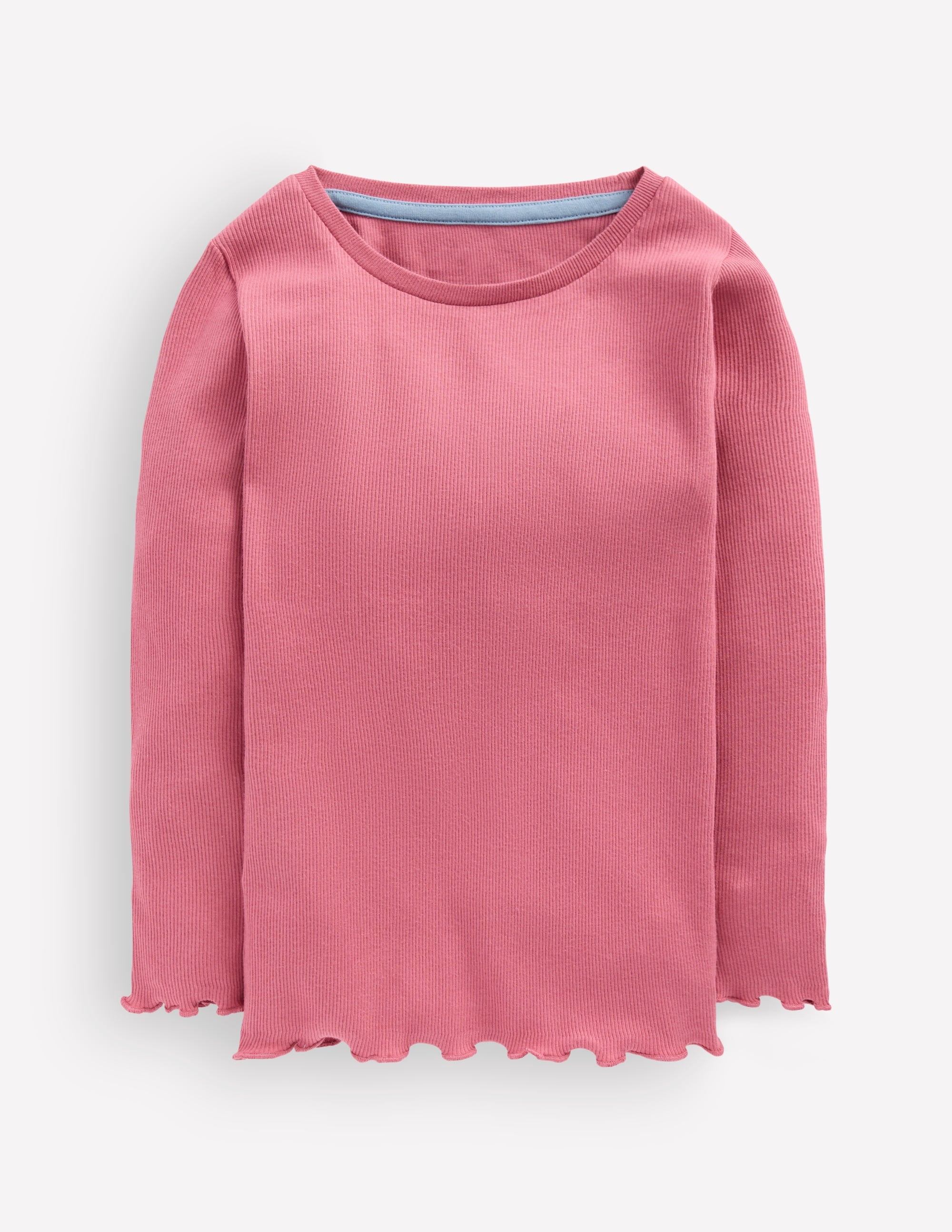 Geripptes Langarmshirt-Rosa Heide - Image 1