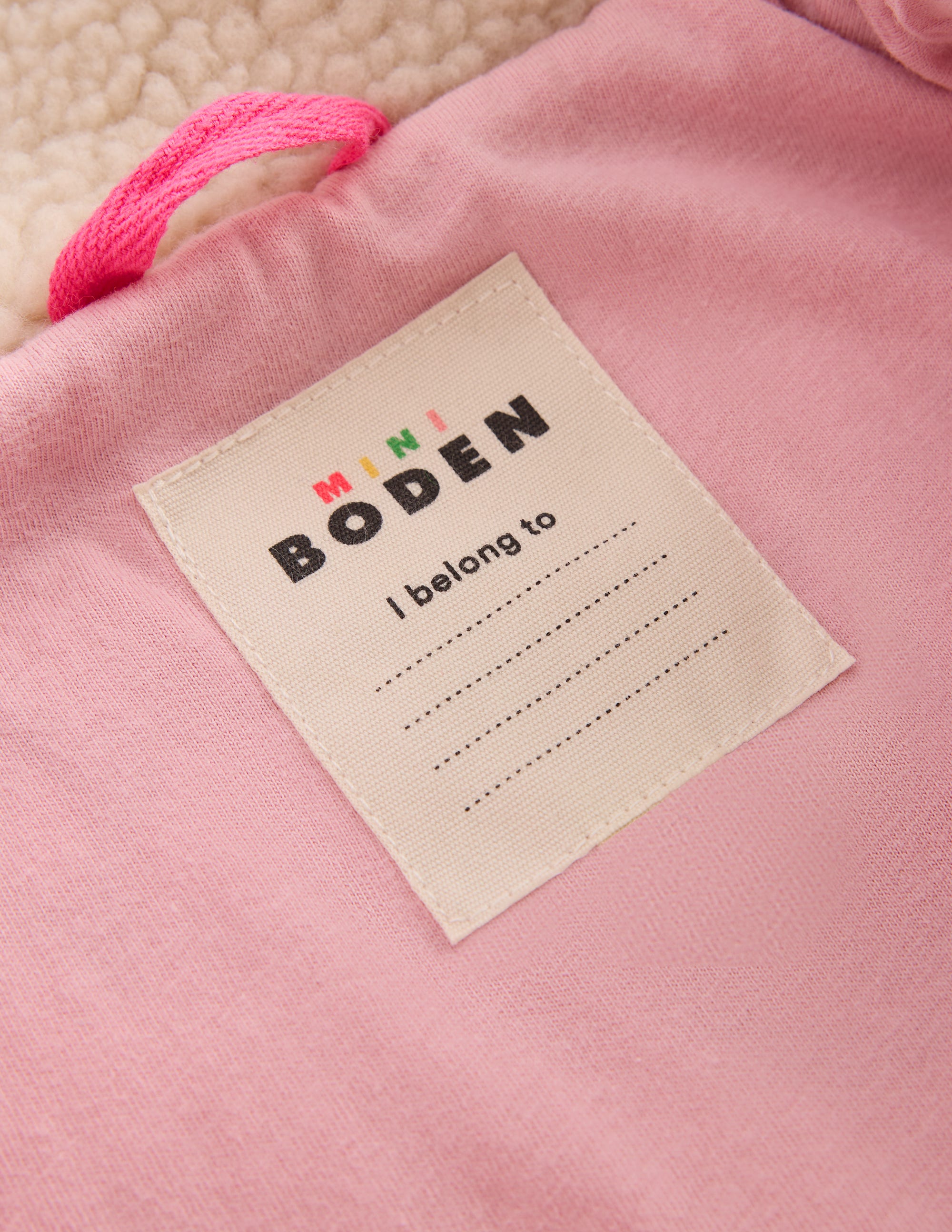 Collared Borg Jacket-Ivory Borg Logo - Image 5