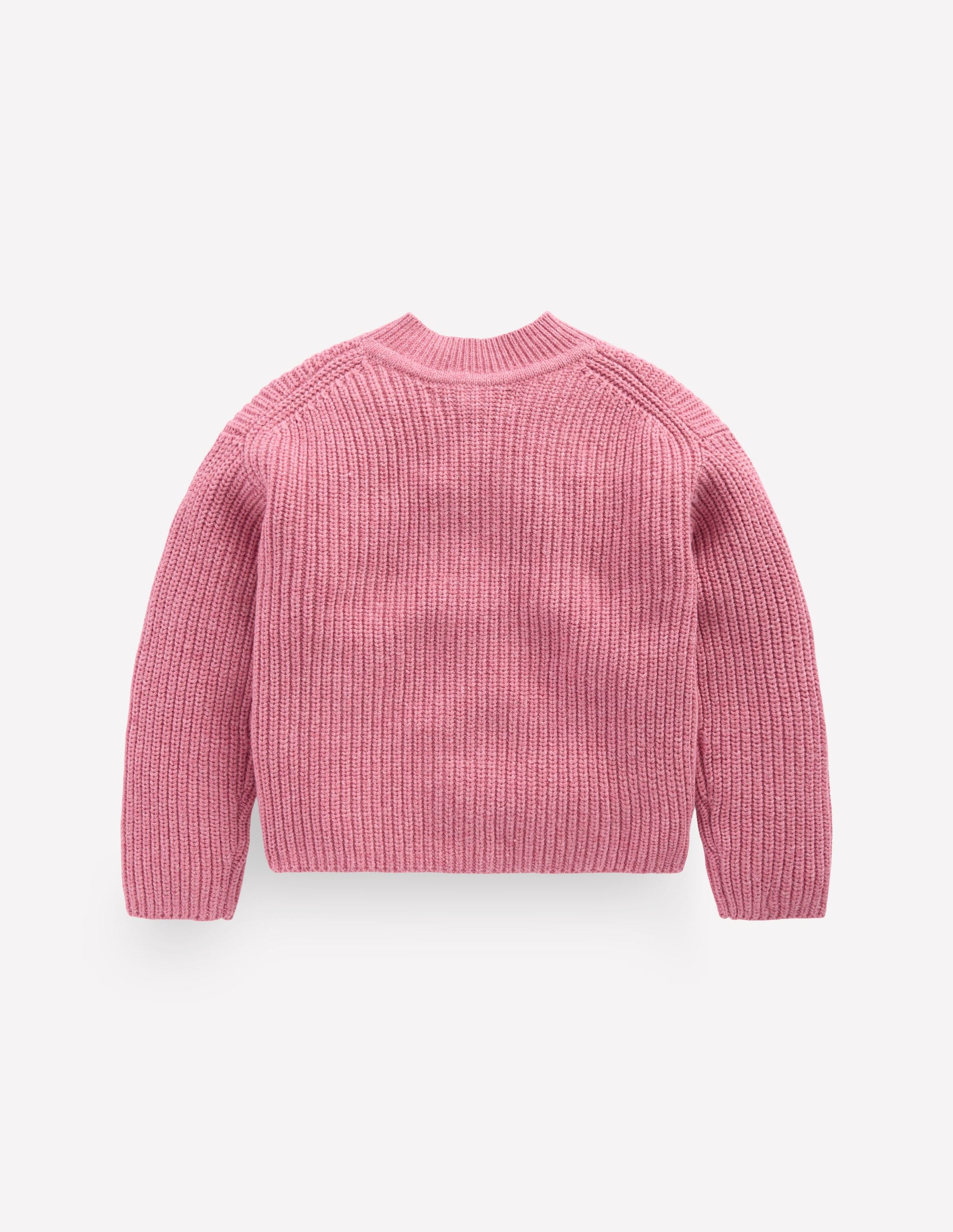 Grobstrickjacke für den Alltag-Rosa Heidekraut Meliert-3