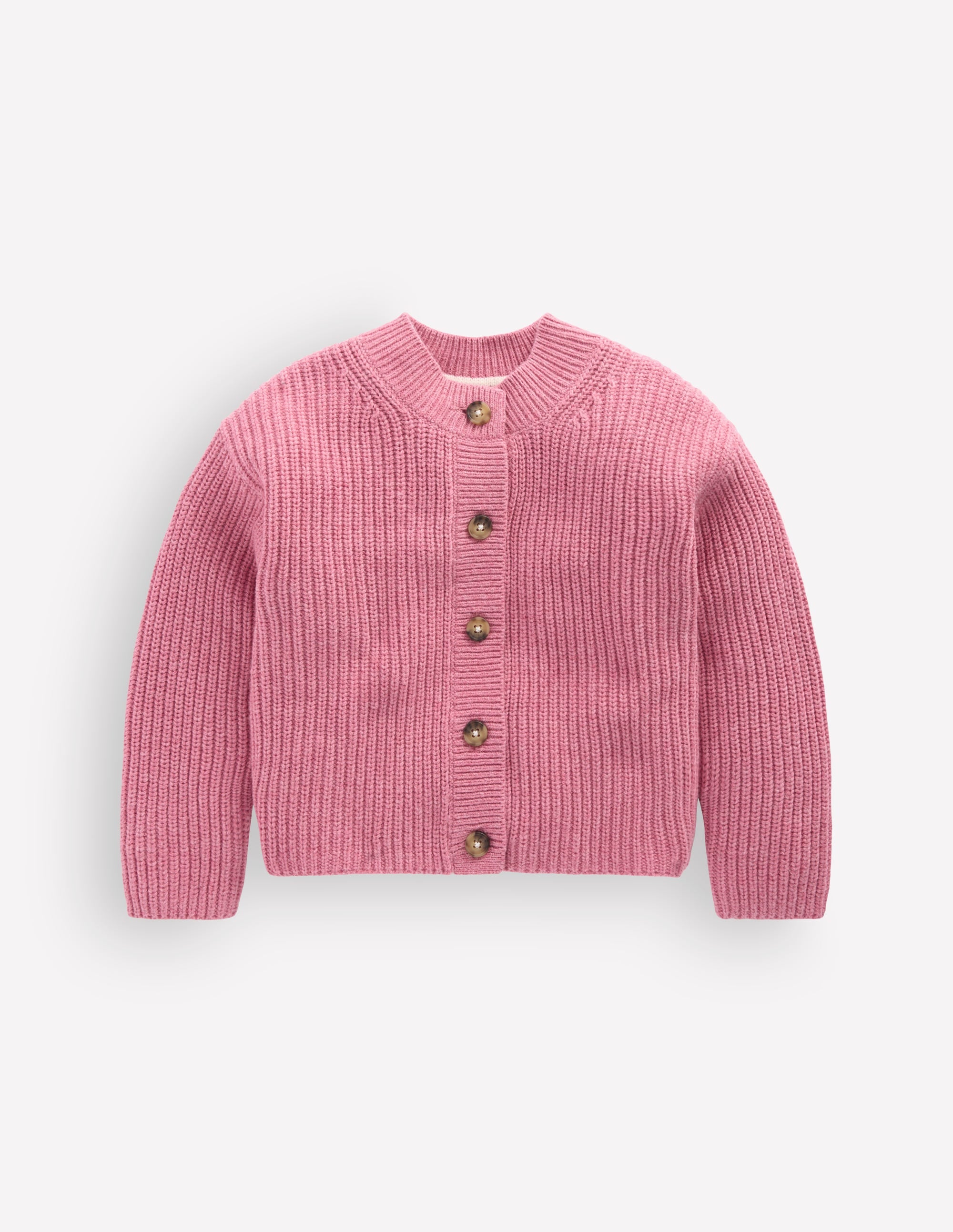 Grobstrickjacke für den Alltag-Rosa Heidekraut Meliert - Image 2