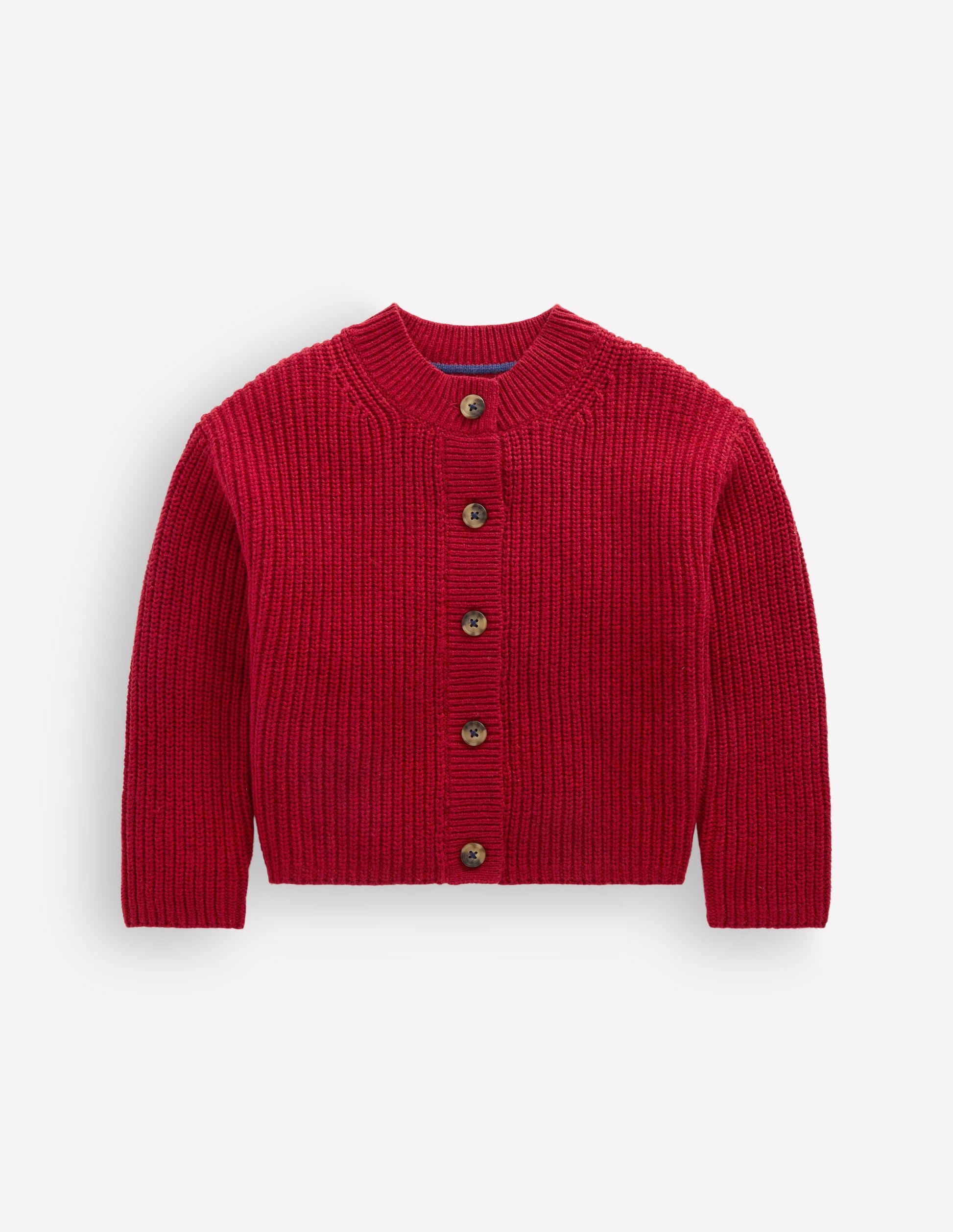 Grobstrickjacke für den Alltag-Rot Meliert-2