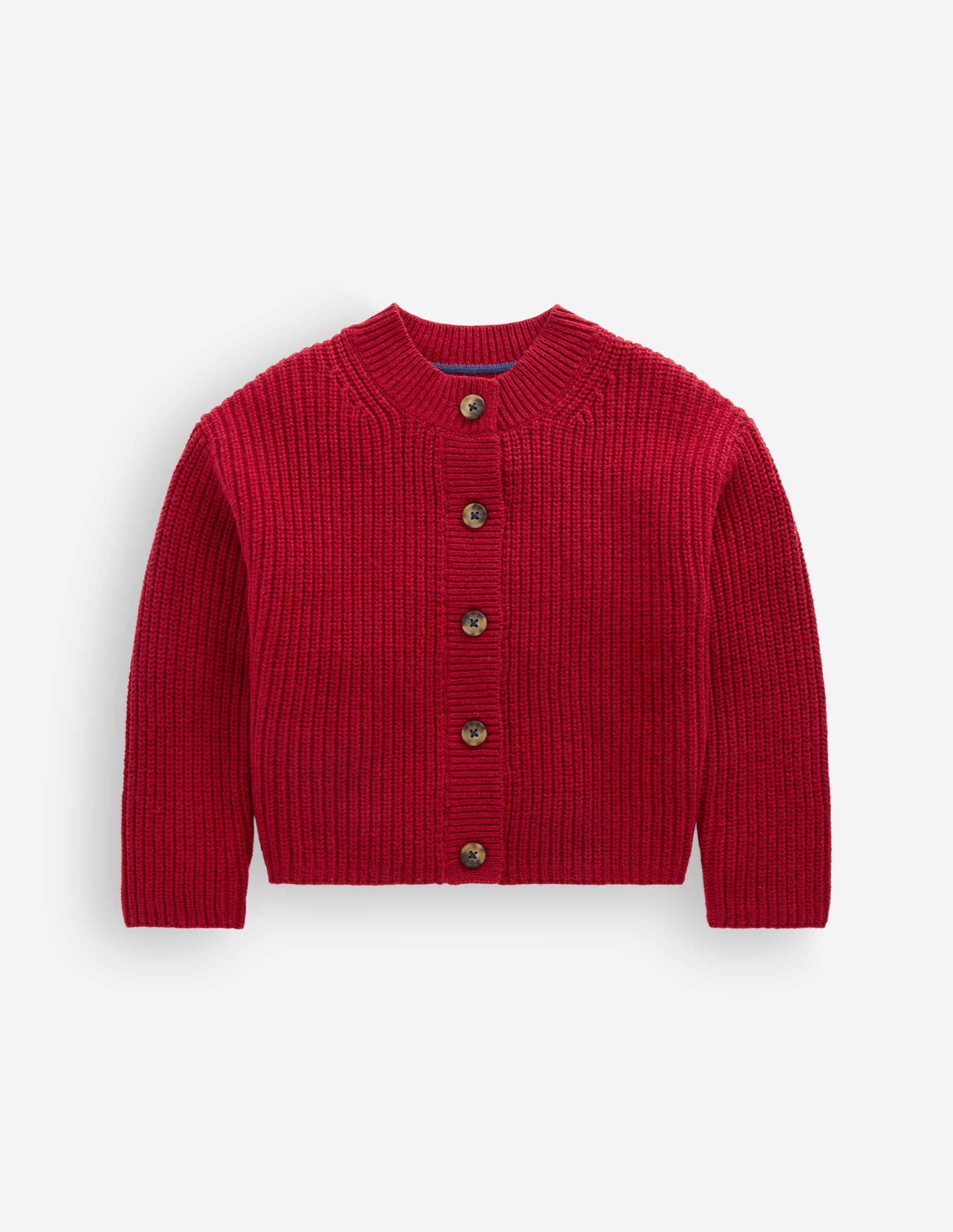 Grobstrickjacke für den Alltag-Rot Meliert - Image 2