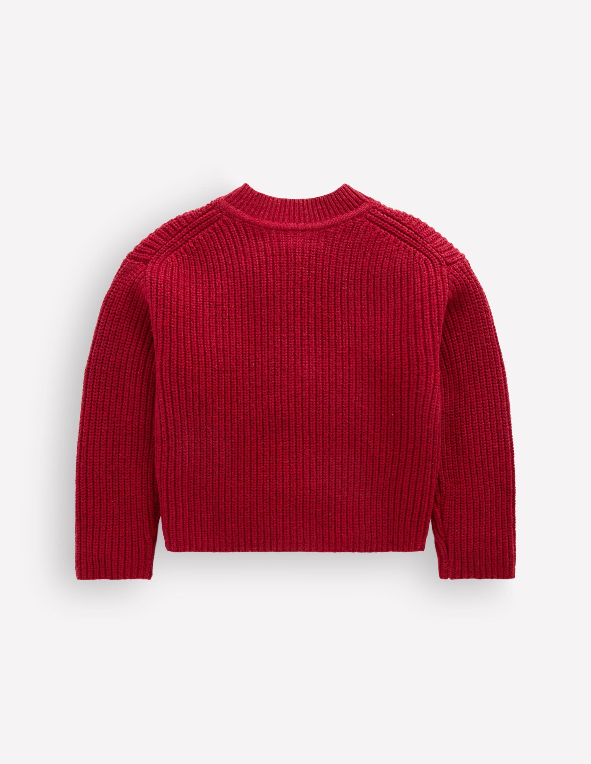 Grobstrickjacke für den Alltag-Rot Meliert - Image 3
