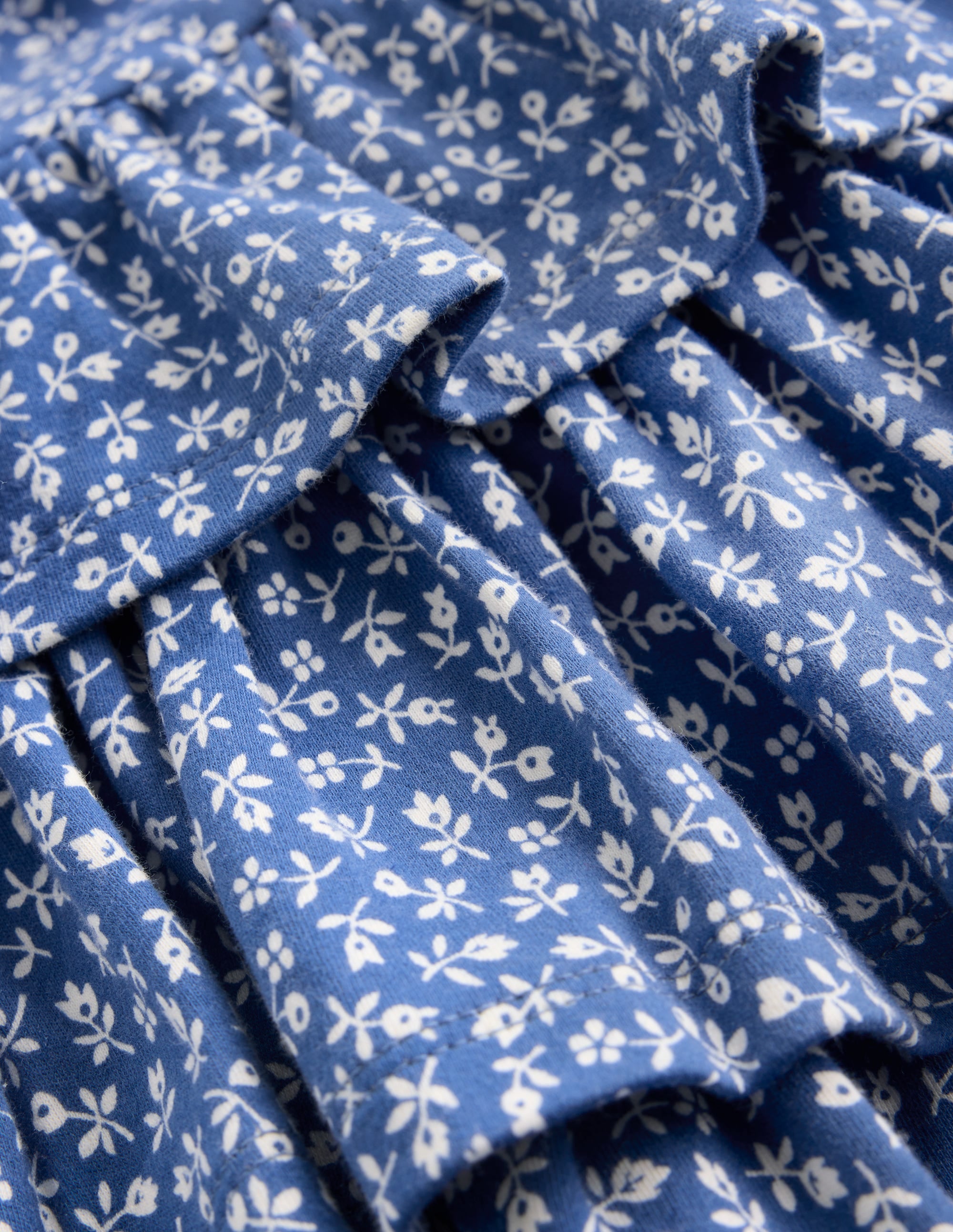 Jerseykleid mit Rüschenrock-Blauhäher Kleines Blumenmuster - Image 4