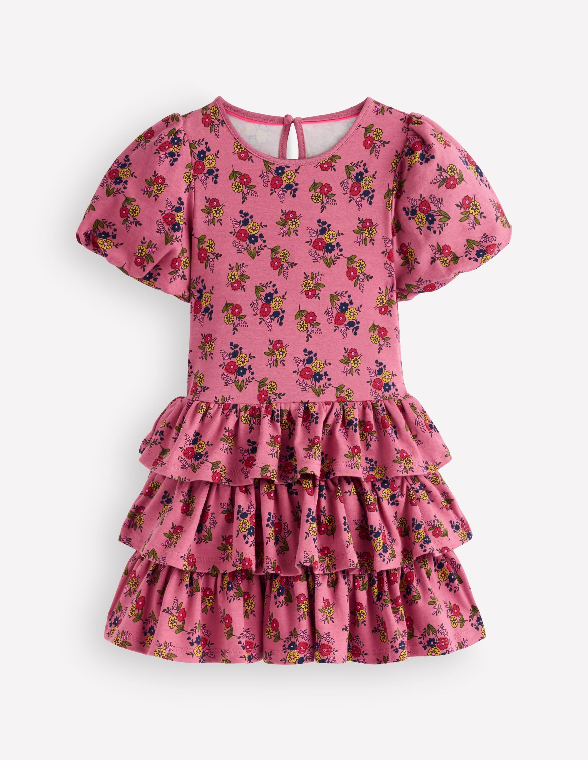 Jerseykleid mit Rüschenrock-Kirschblütenrosa Blumensträuße - Image 2