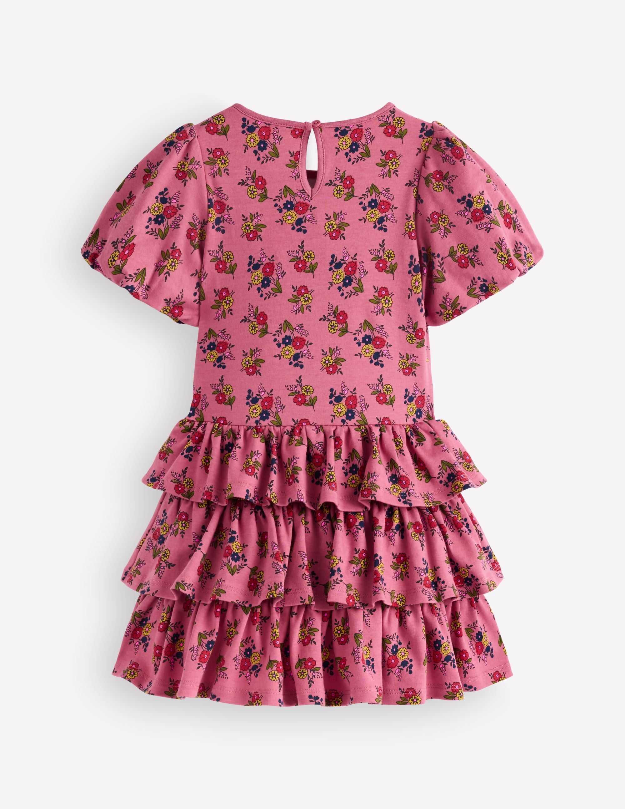 Jerseykleid mit Rüschenrock-Kirschblütenrosa Blumensträuße - Image 3