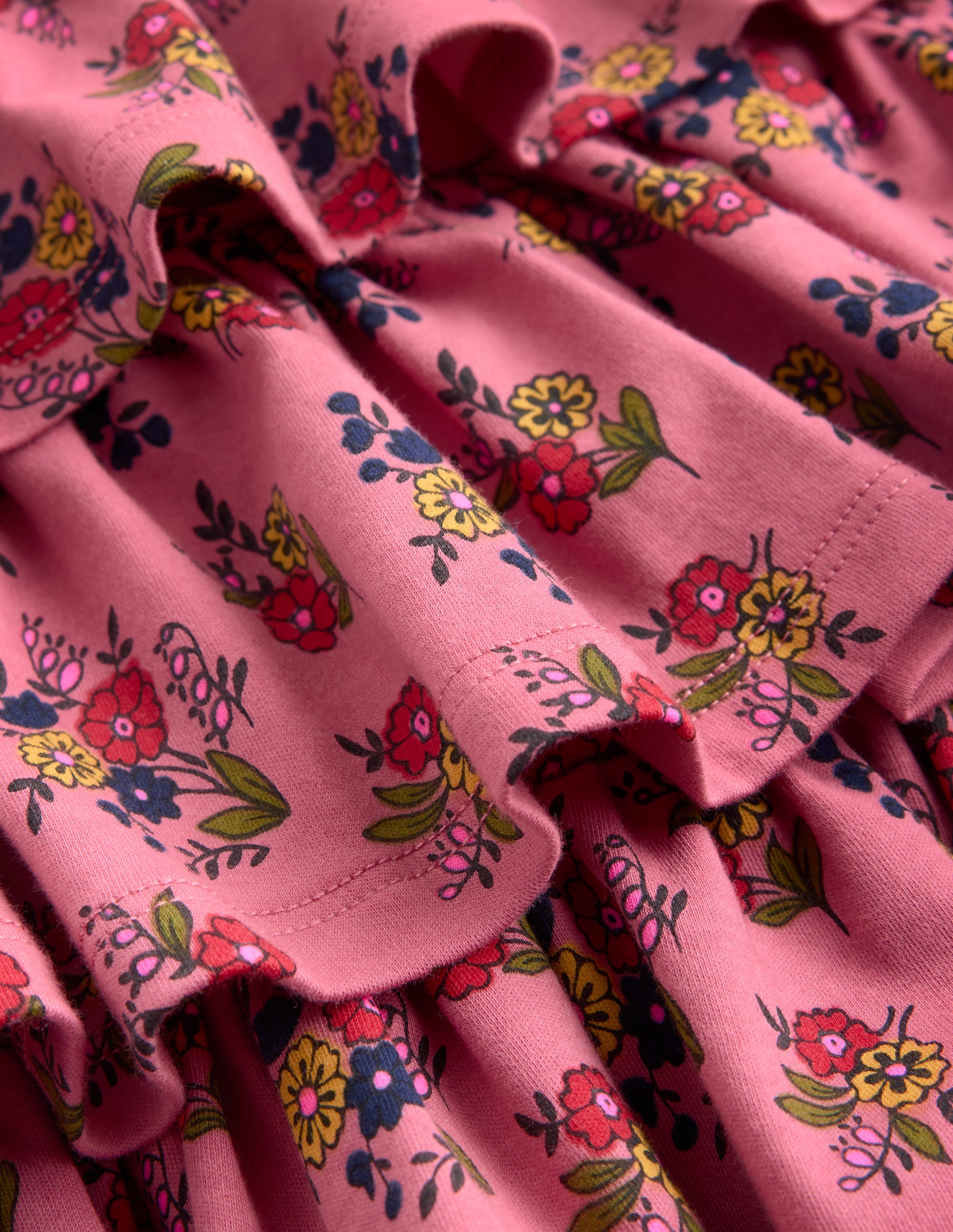 Jerseykleid mit Rüschenrock-Kirschblütenrosa Blumensträuße - Image 4