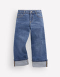Jeans mit geradem Bein und Umschlag-Medium Vintage