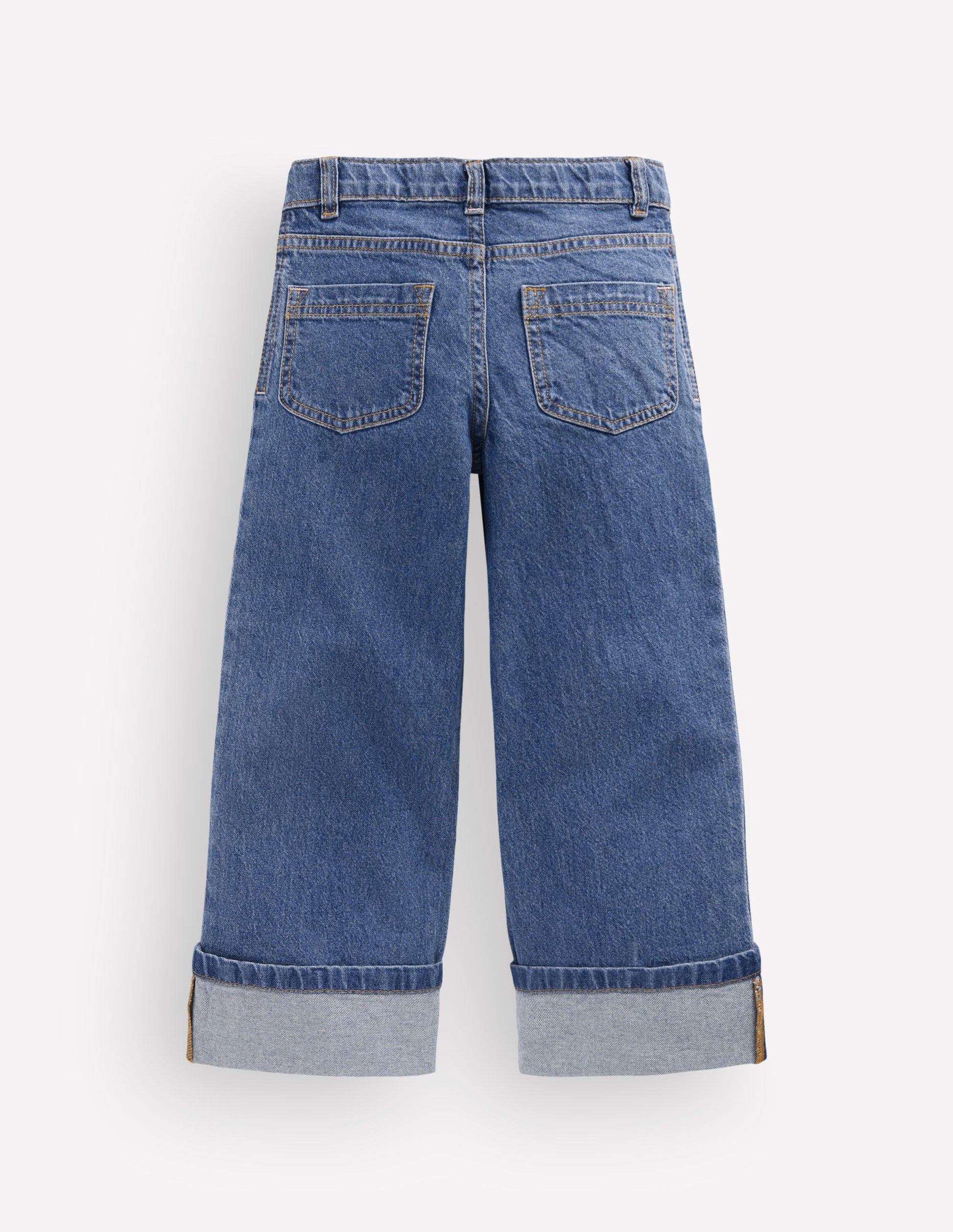 Jeans mit geradem Bein und Umschlag-Medium Vintage-2