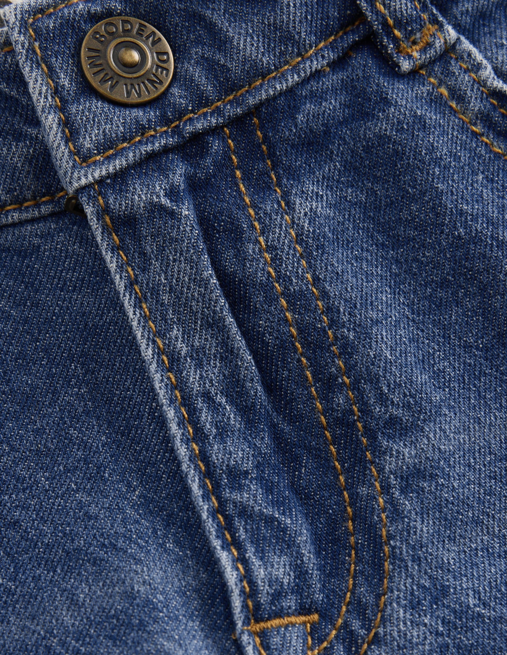 Jeans mit geradem Bein und Umschlag-Medium Vintage-3
