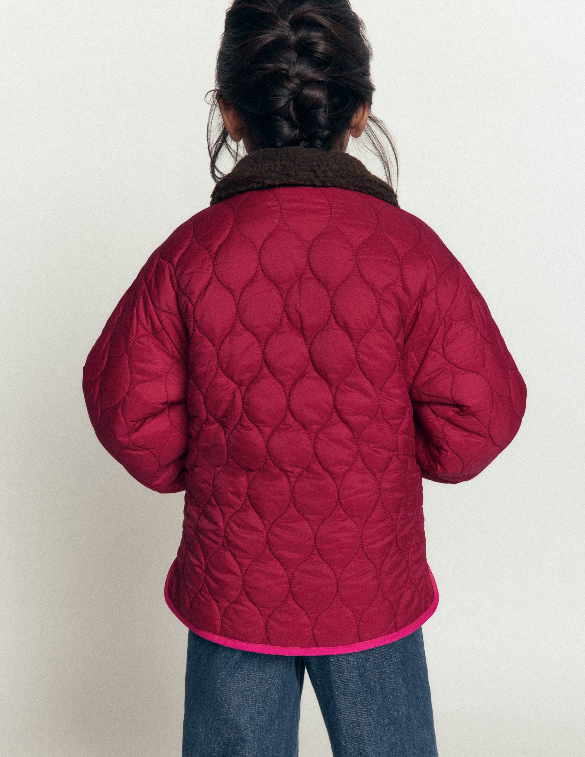 Wendbare Steppjacke mit Teddyfell-Leopardenmuster Bunt - Image 3