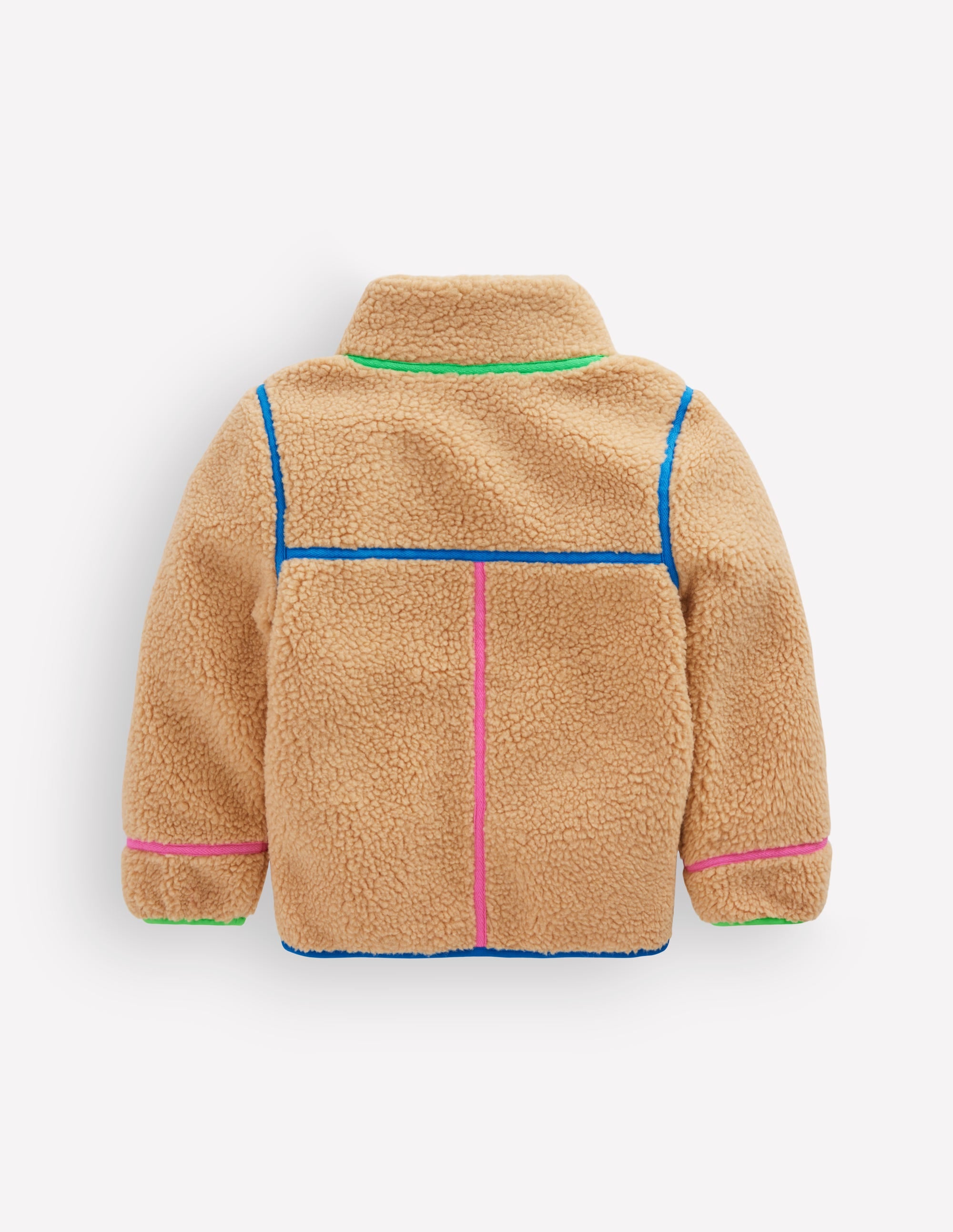 Fröhliche Fleecejacke aus Teddyfell-Mix-Regenbogenbesatz Teddyfell - Image 3
