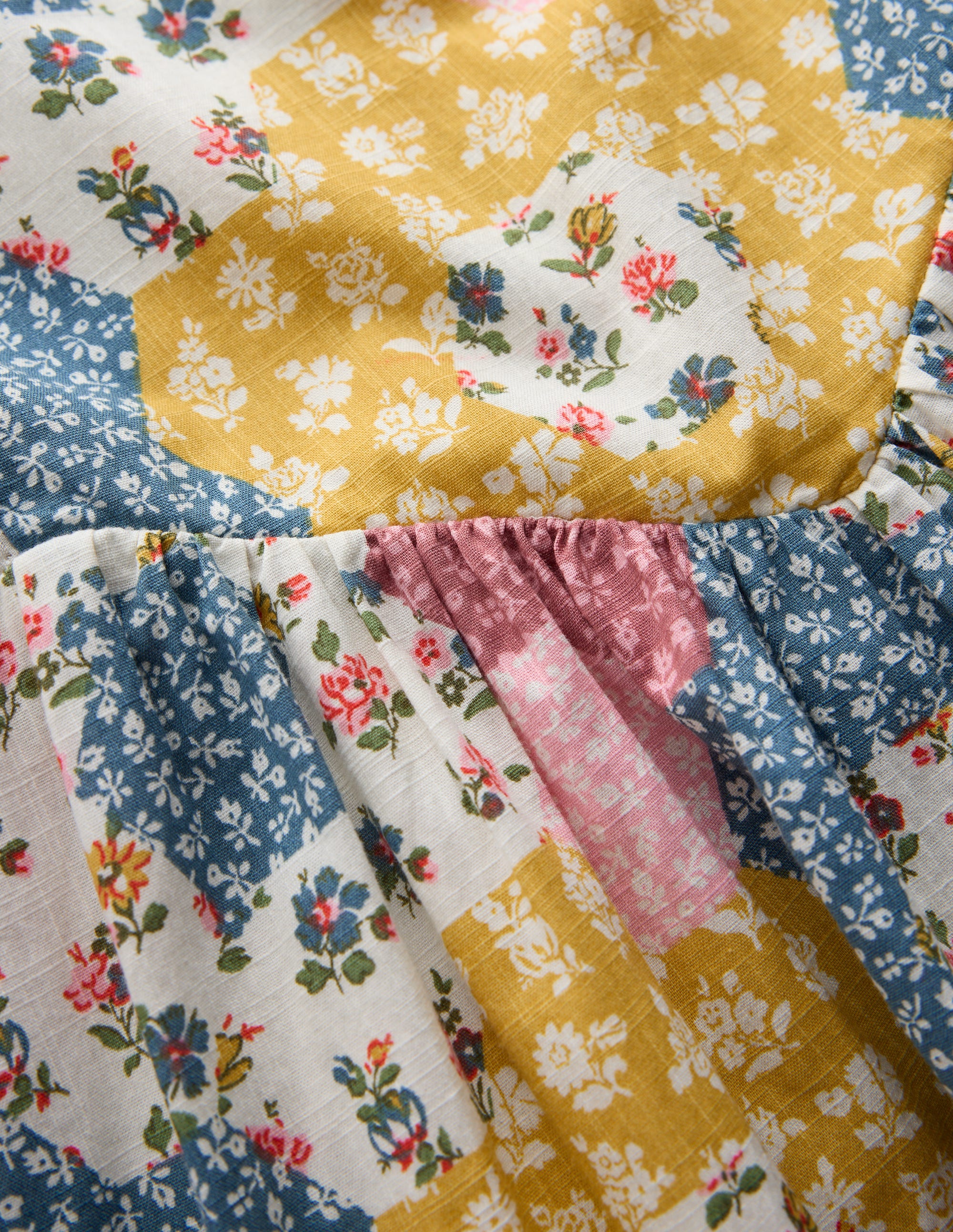 Celia Kleid mit Flügelärmeln-Blumenmuster Patchwork - Image 4