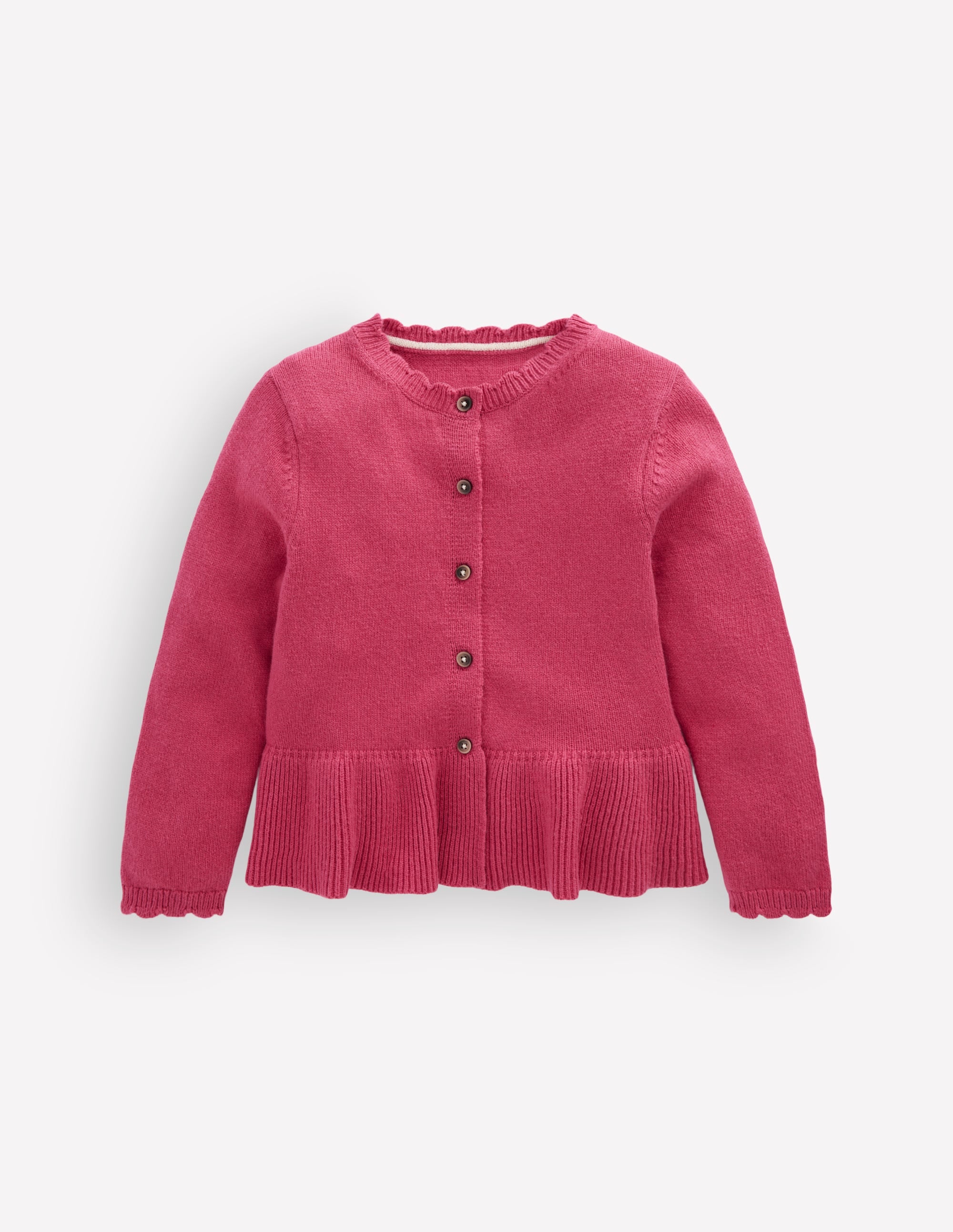 Pretty Peplum Cardigan-Winter Blush - Image 1