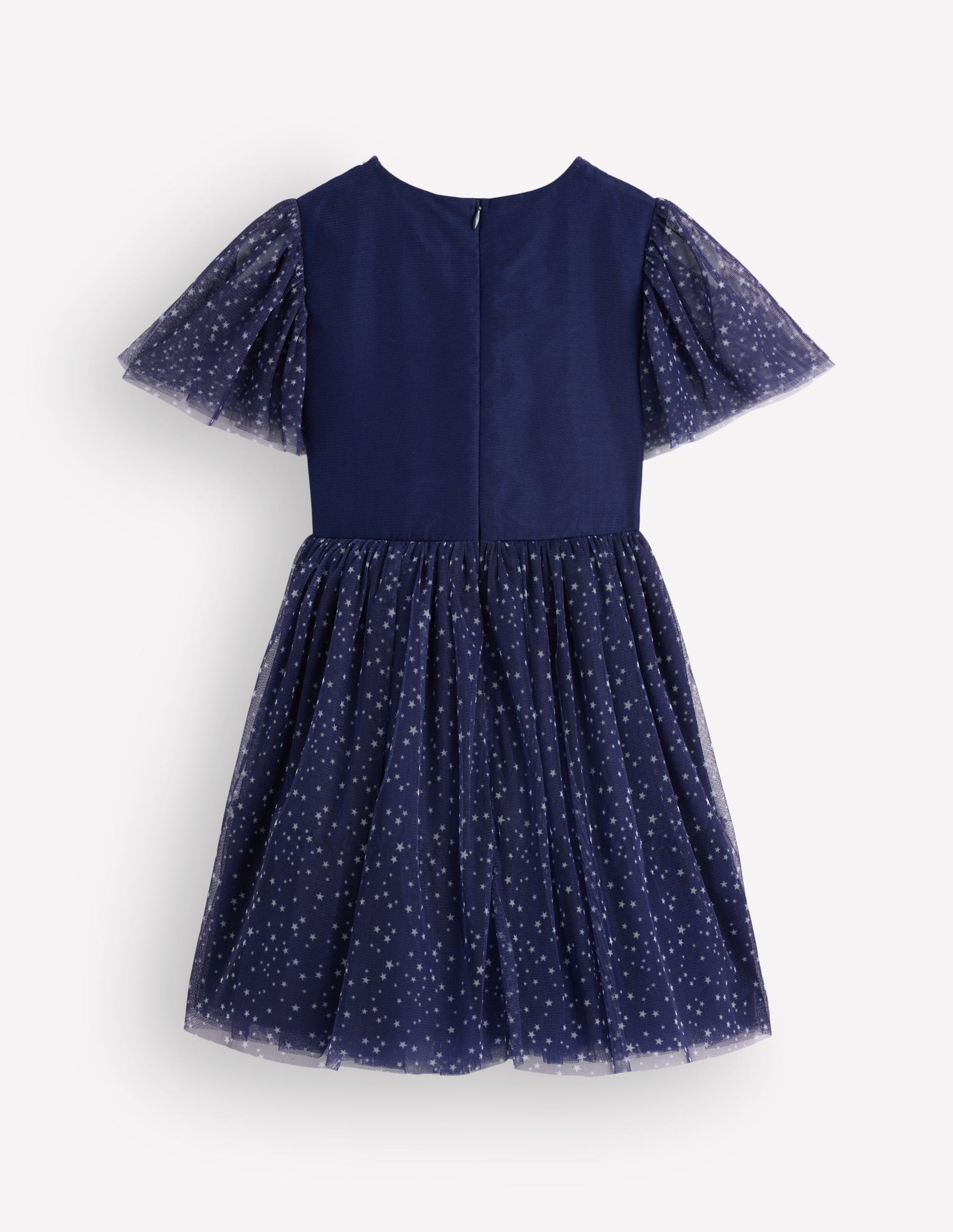 Tüllkleid mit Applikationen-Schuluniform-Marineblau Spinnennetz-5