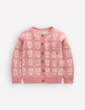 Lustige Strickjacke-Kirschblütenrosa Meliert