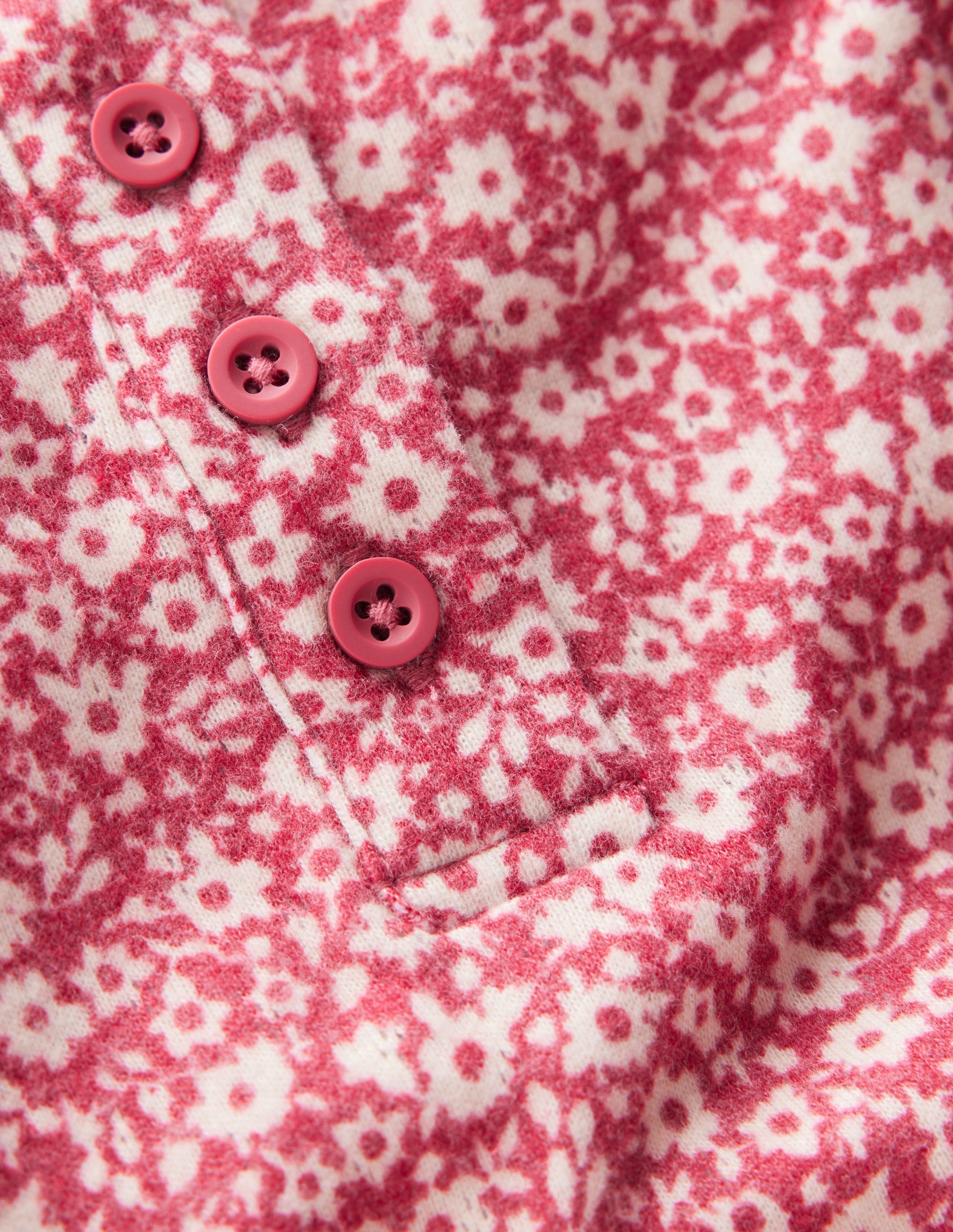 Langärmliges Henley-Shirt-Pink Geblümt-3