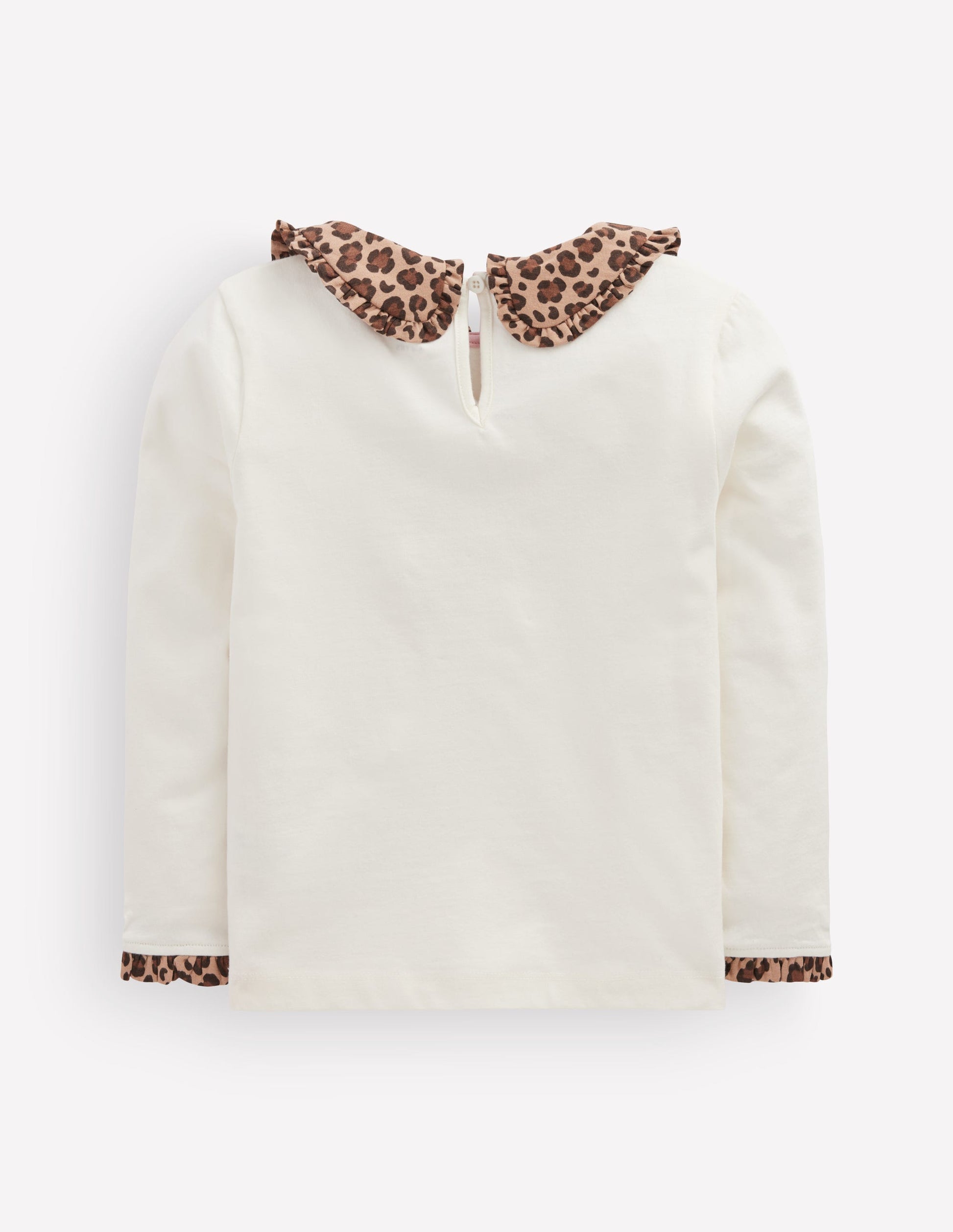 Collared Breton Jersey Top-Soft Ivory Leopard-3