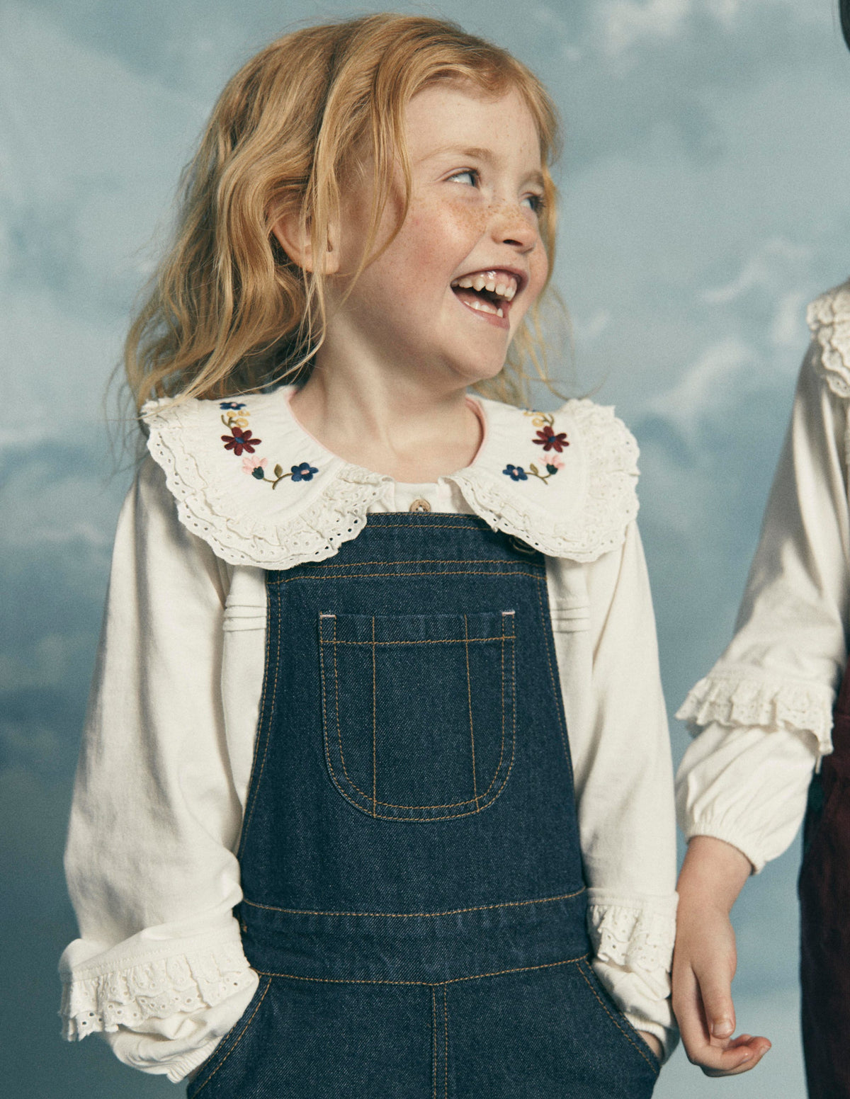 Broderie Collar Jersey Top-Soft Ivory-1