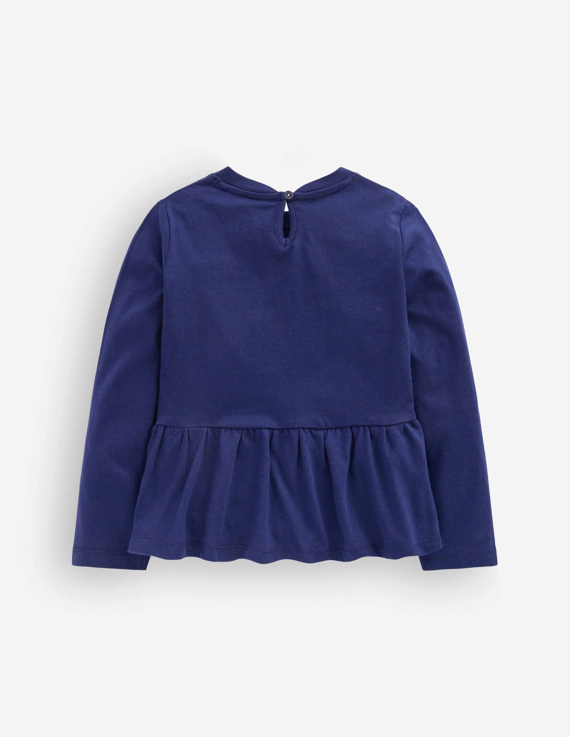 Langärmliges Oberteil mit Schößchen-Schuluniform-Marineblau - Image 2