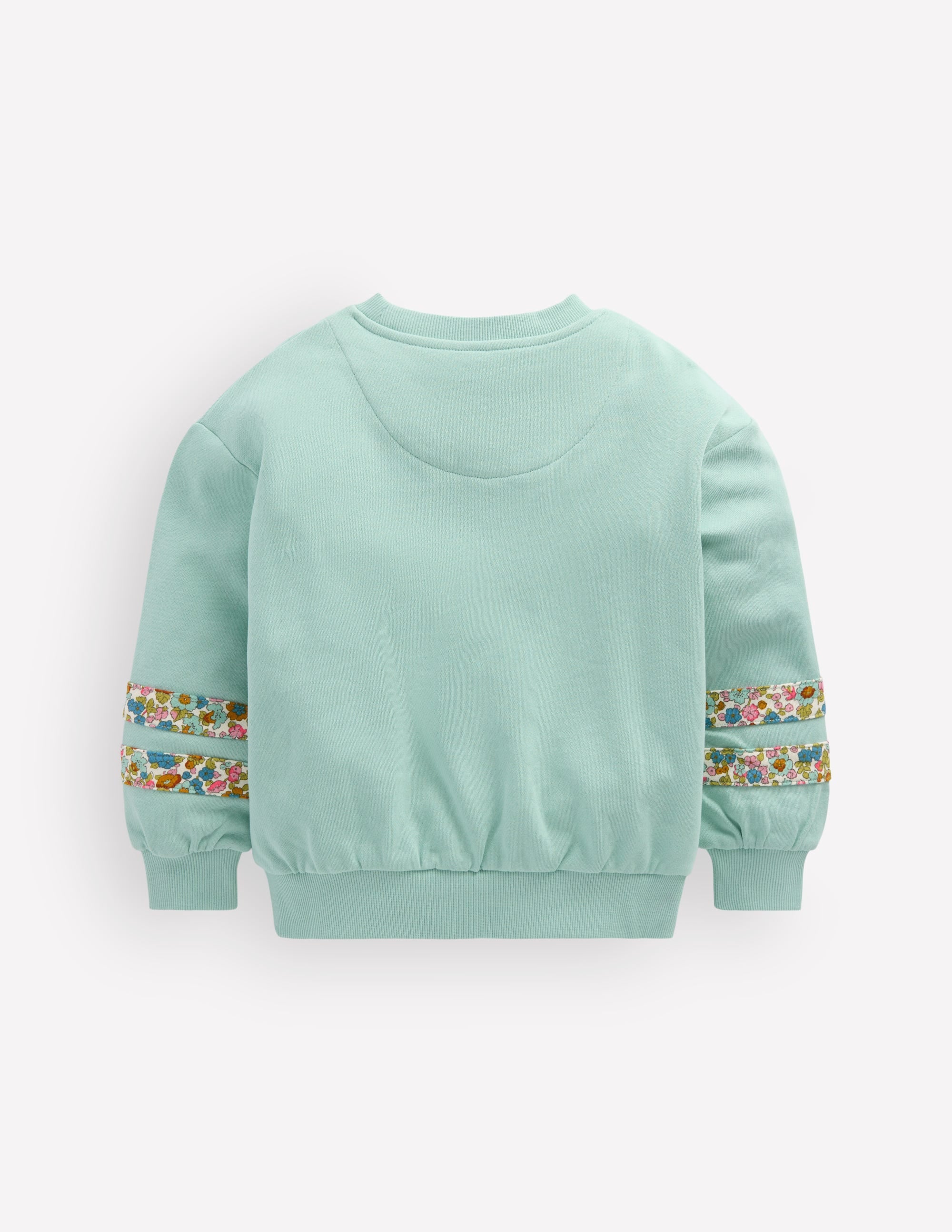 Sweatshirt mit lockerem Einsatz-Hafengrau Blumenmuster - Image 2