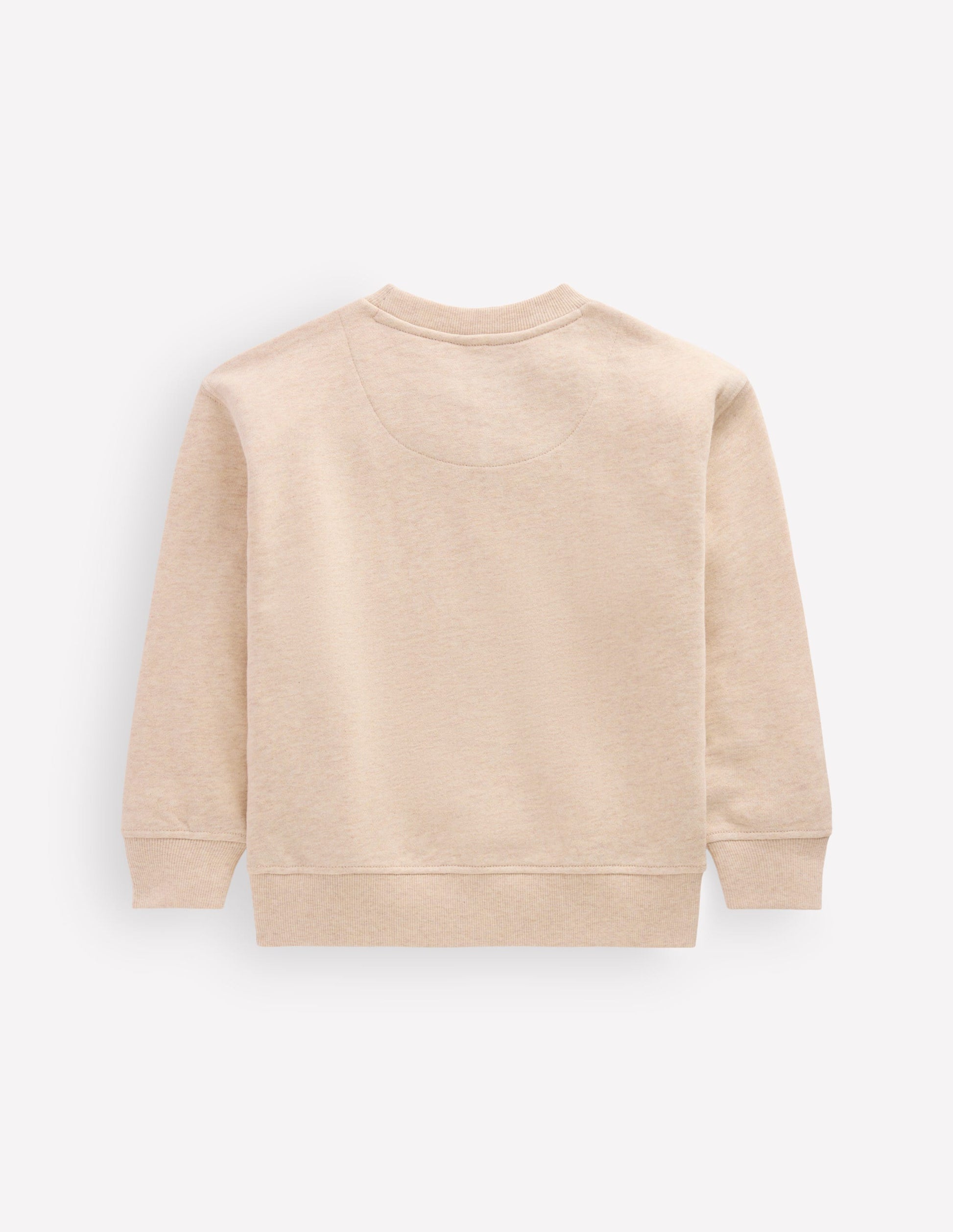 Sweatshirt mit lockerem Einsatz-Haferbeige Meliert Patchwork-Blumenmuster-3
