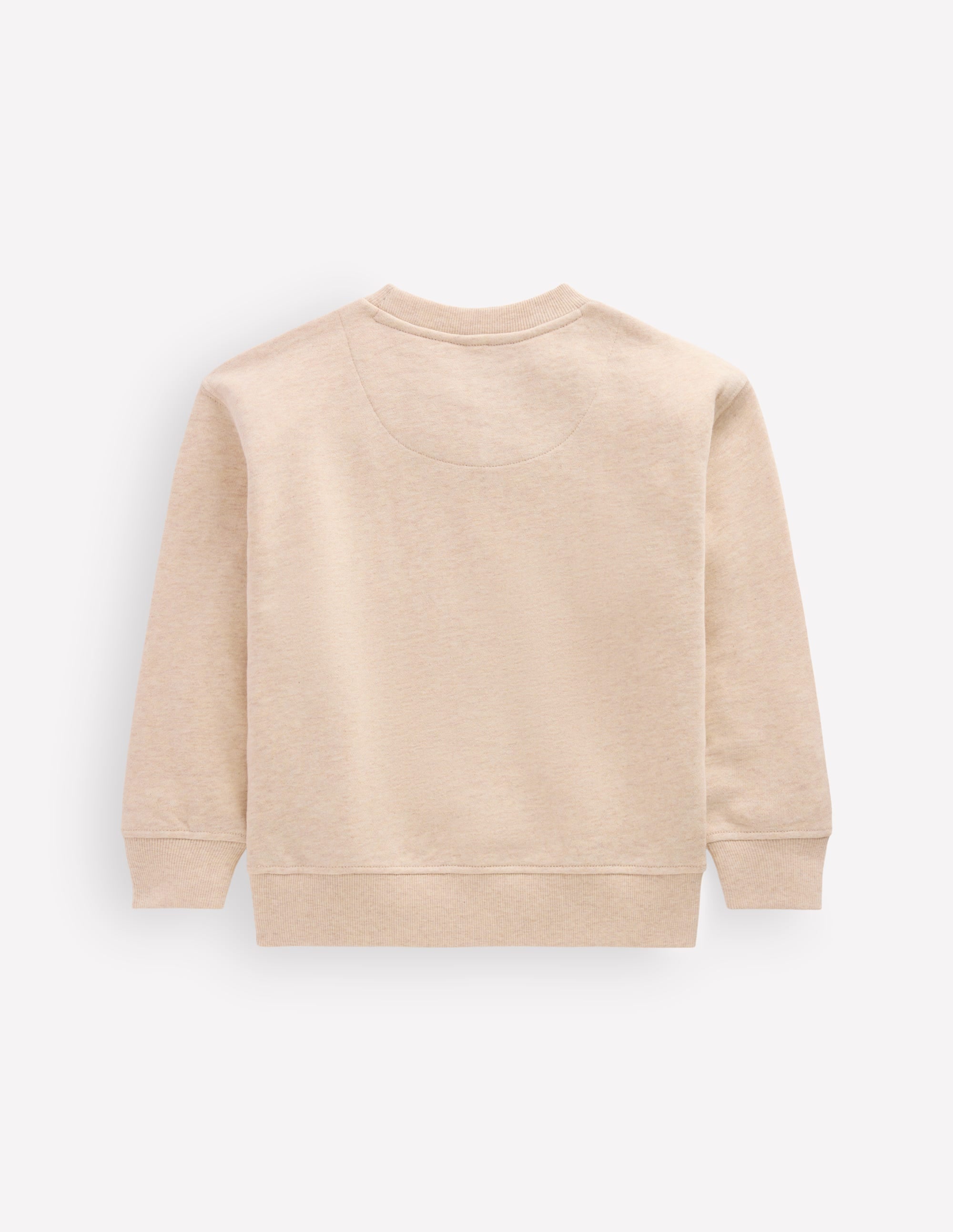Sweatshirt mit lockerem Einsatz-Haferbeige Meliert Patchwork-Blumenmuster - Image 3