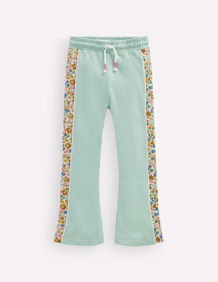 Ausgestellte Jogginghose-Cornish Blau Blumenmuster
