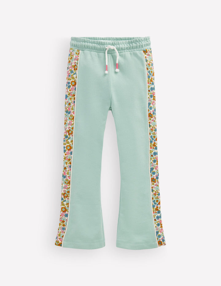 Ausgestellte Jogginghose-Cornish Blau Blumenmuster