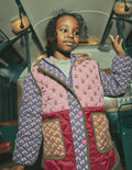 Lange Steppjacke-Kuddelmuddel Blumenmuster