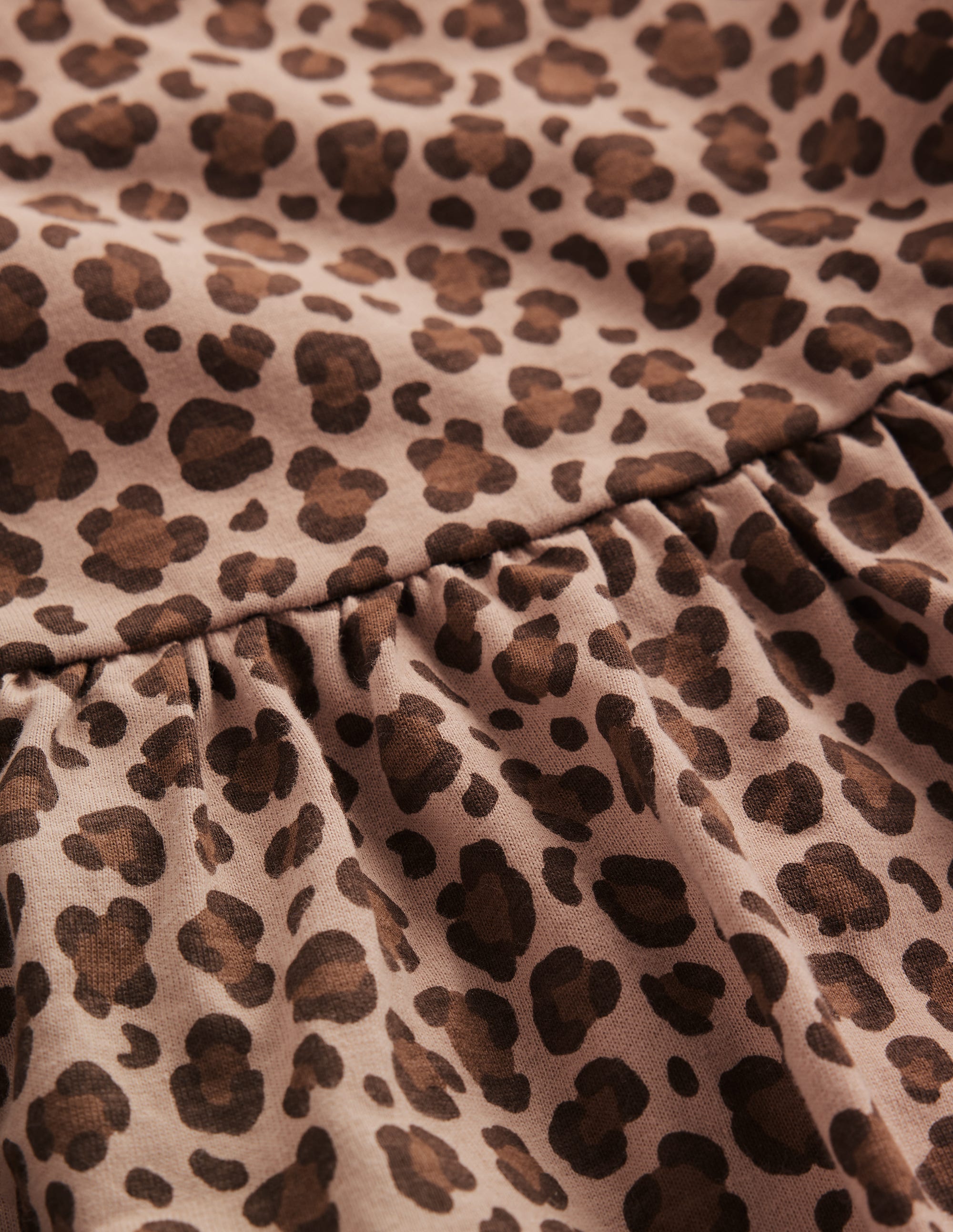 Langärmliges Kleid zum Herumwirbeln-Milchschokoladenbraun Leopardenmuster - Image 3
