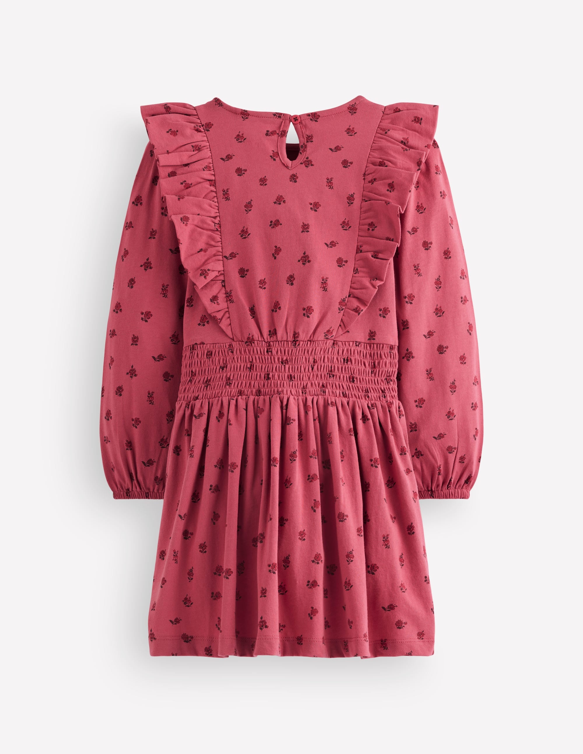 Suki Gerafftes Jerseykleid-Rosa Knospen Blumenmuster - Image 2