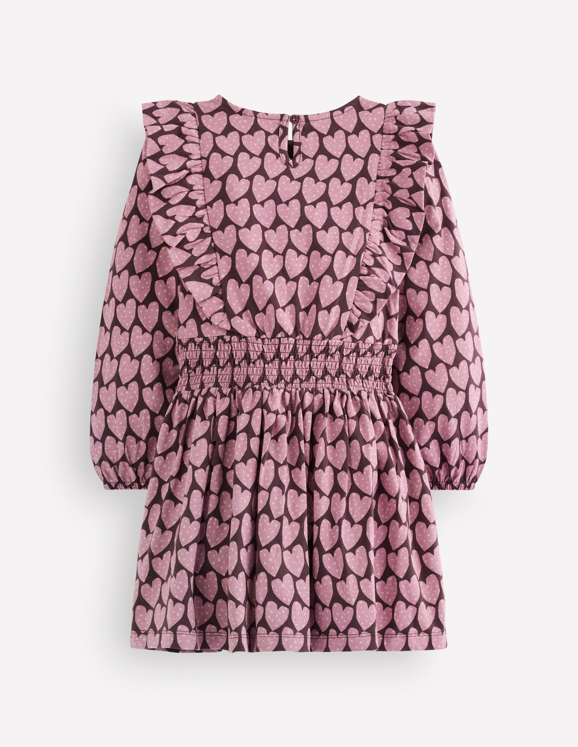 Suki Gerafftes Jerseykleid-Lila Herzen-2