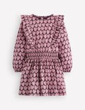 Suki Gerafftes Jerseykleid-Lila Herzen
