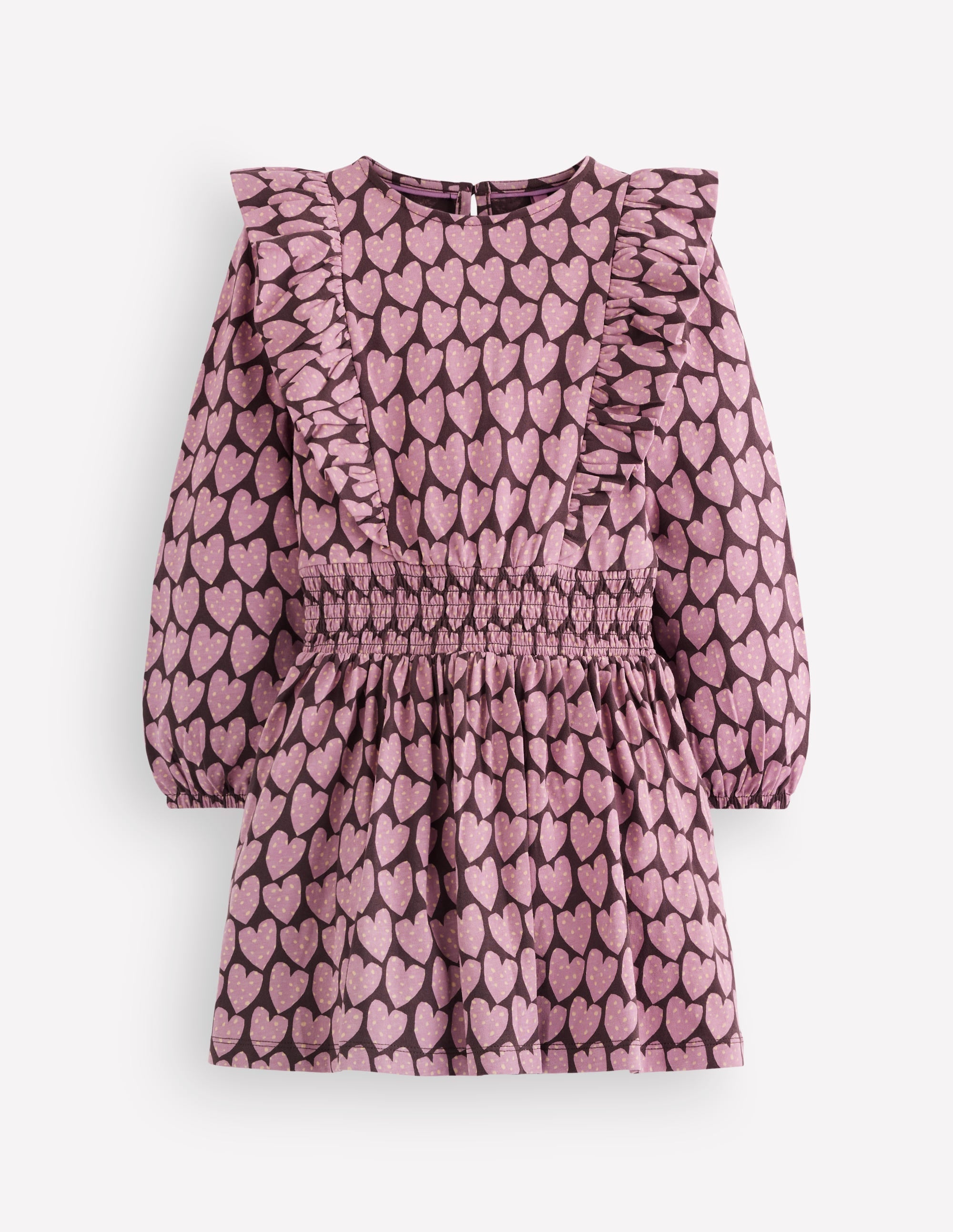 Suki Gerafftes Jerseykleid-Lila Herzen - Image 1