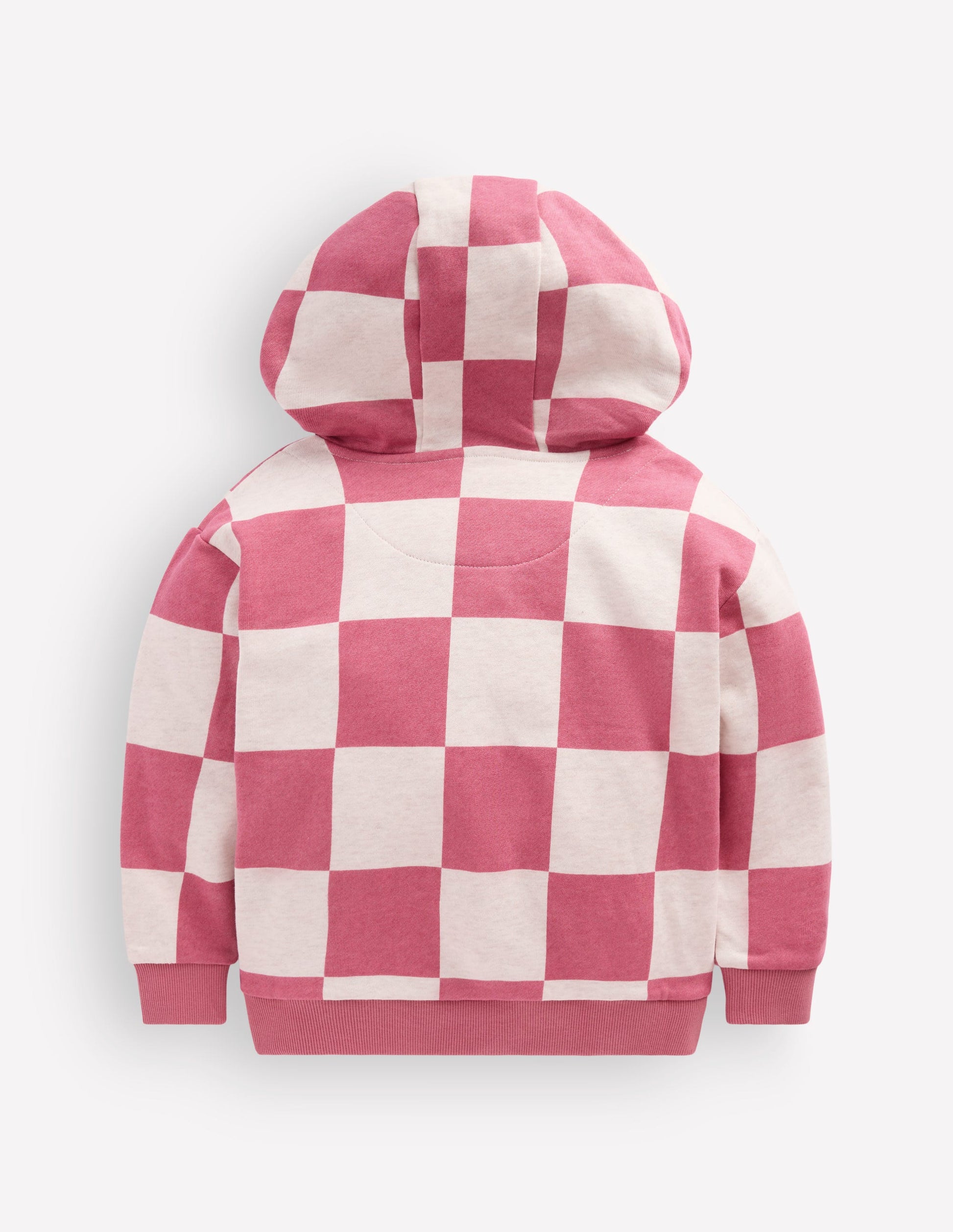 Kapuzenpullover mit lustigem Muster-Rosa Schachbrettmuster-2