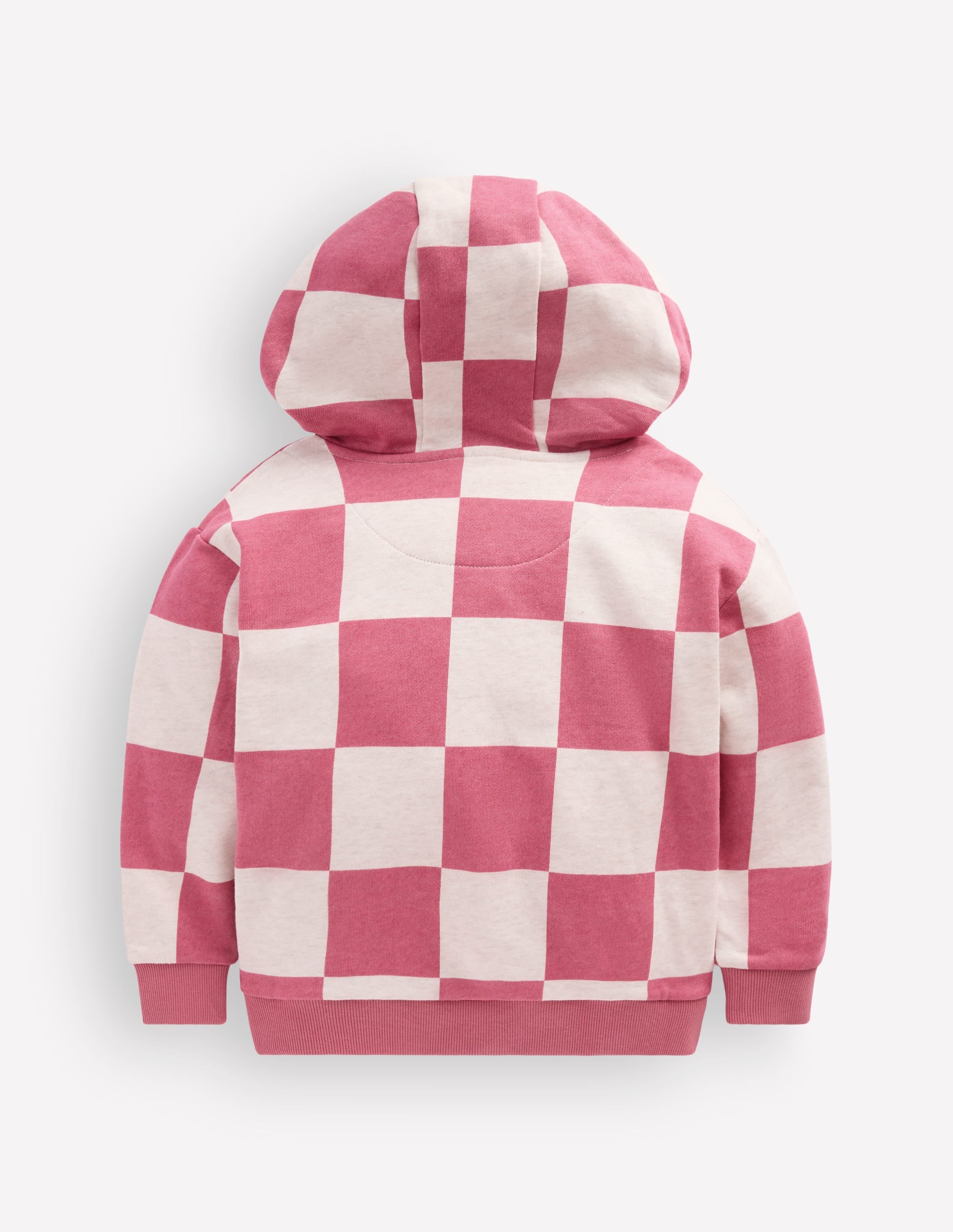 Kapuzenpullover mit lustigem Muster-Rosa Schachbrettmuster - Image 2