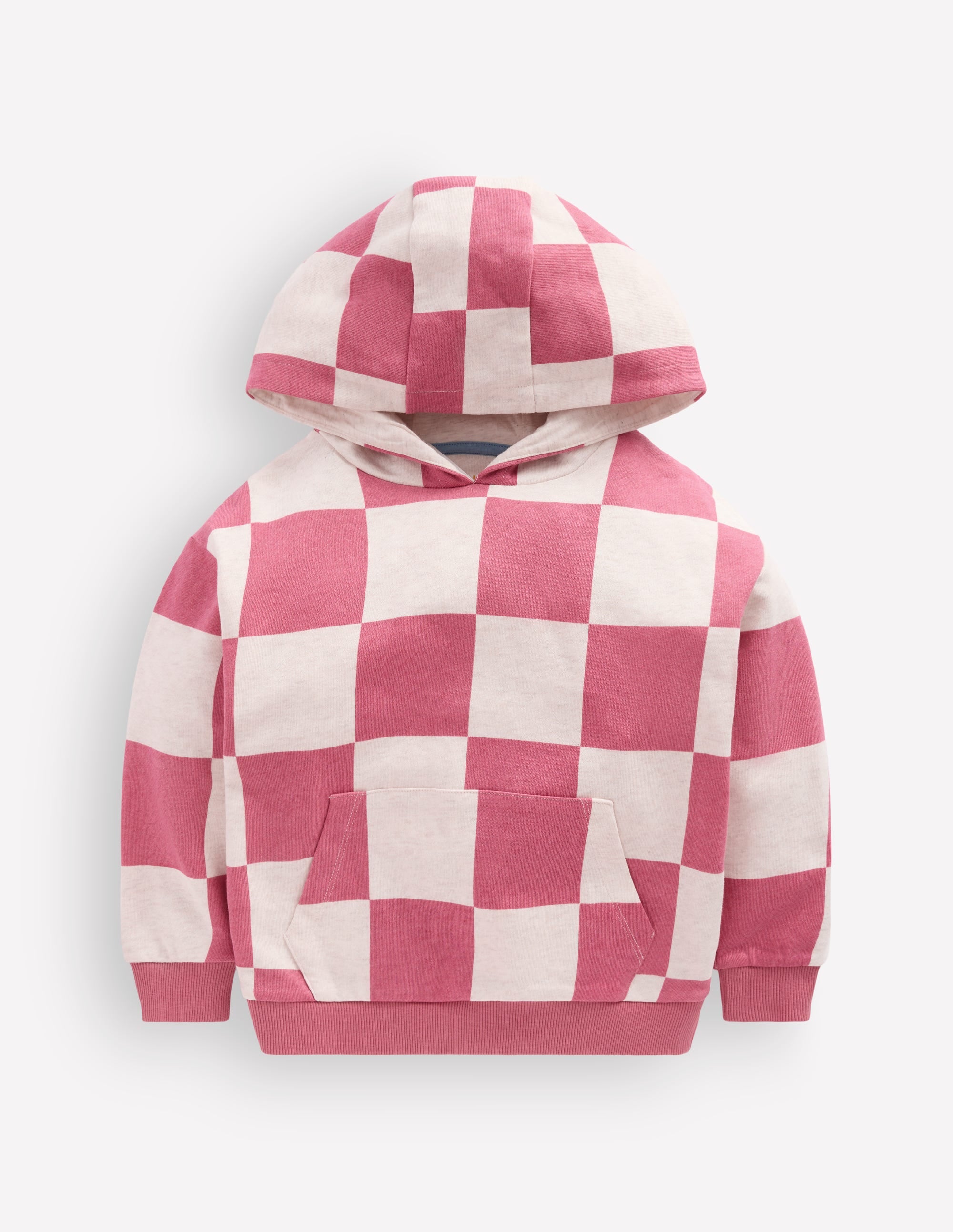 Kapuzenpullover mit lustigem Muster-Rosa Schachbrettmuster - Image 1
