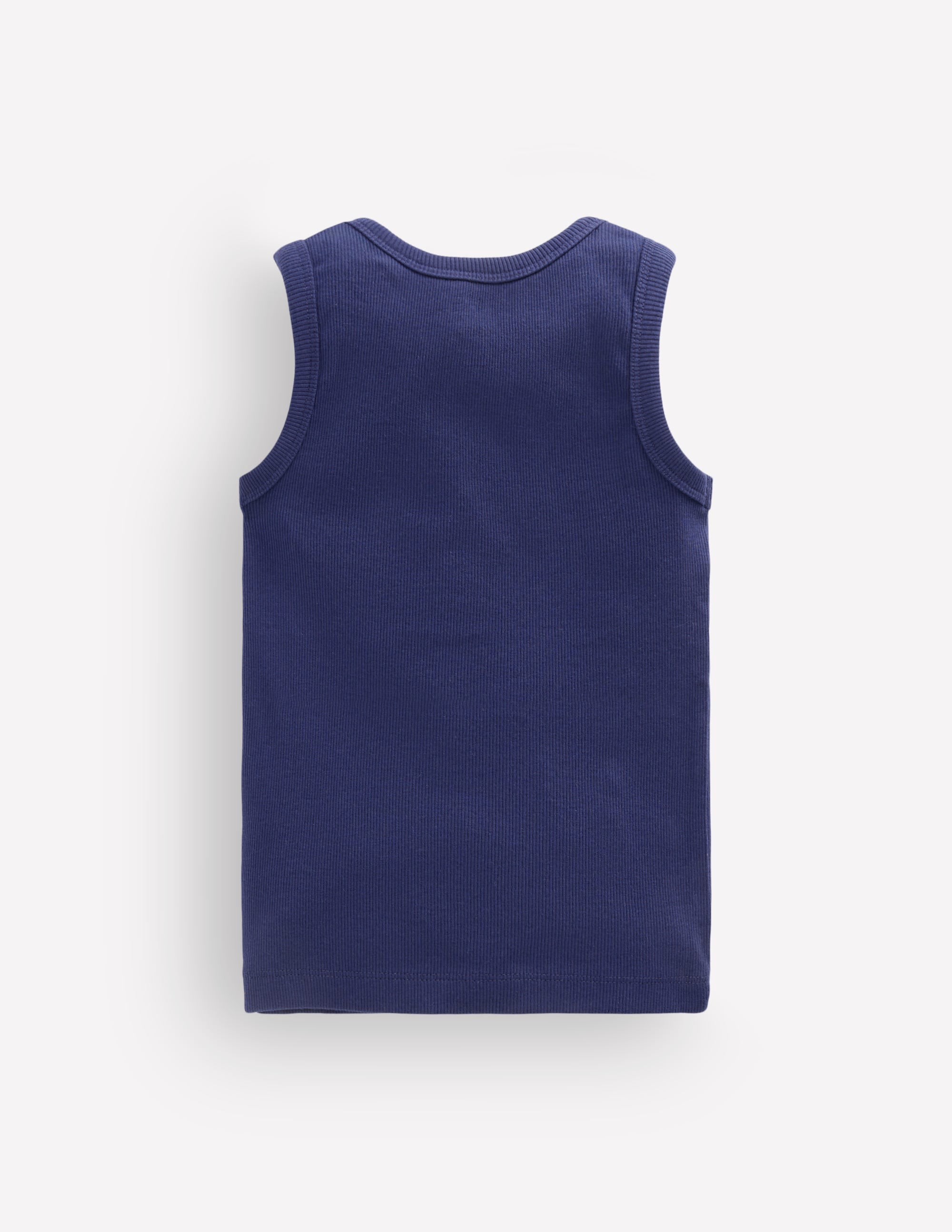 Geripptes Henley-Top-Schuluniform-Marineblau - Image 2