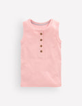 Geripptes Henley-Top-Kreiderosa