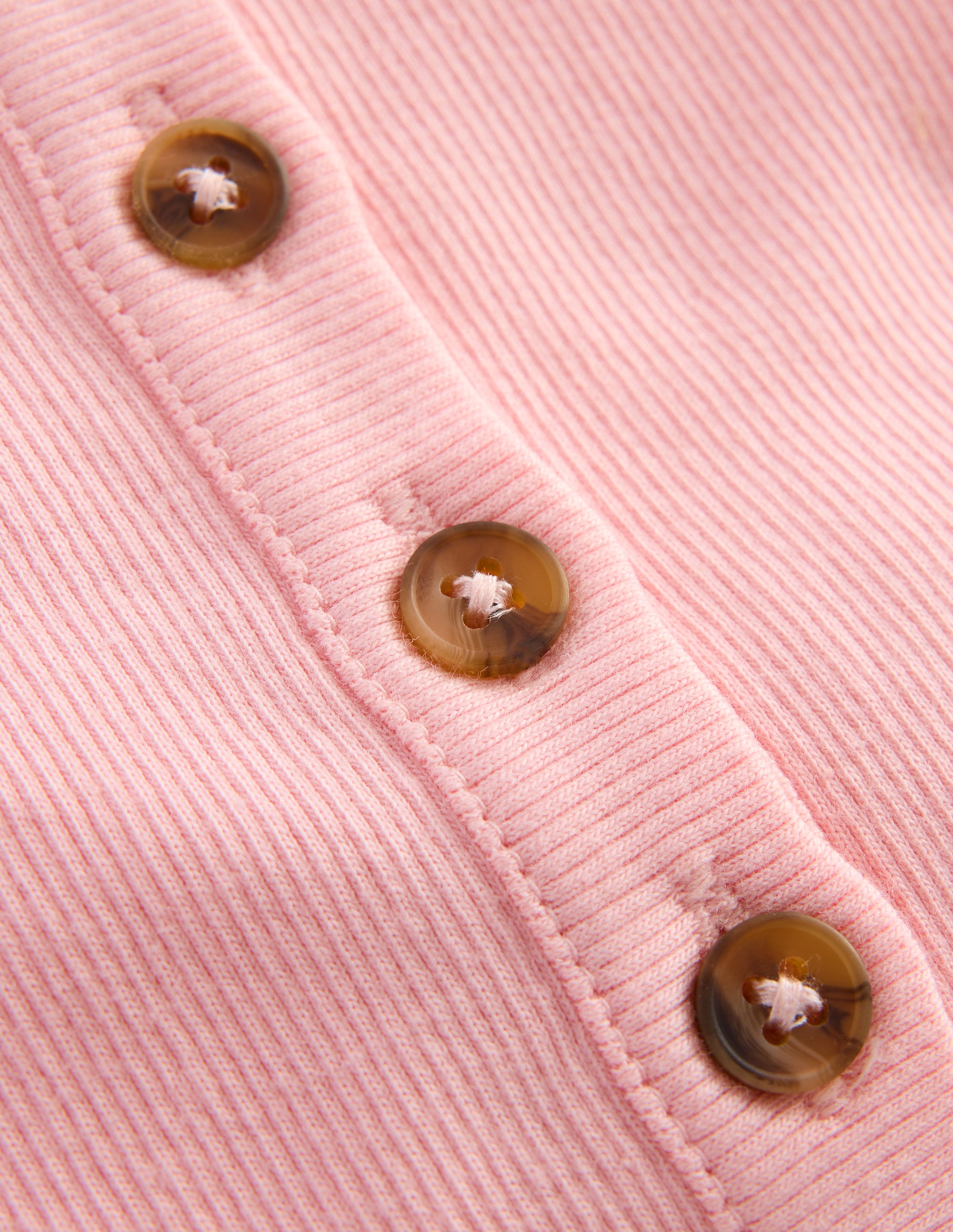 Geripptes Henley-Top-Kreiderosa - Image 3