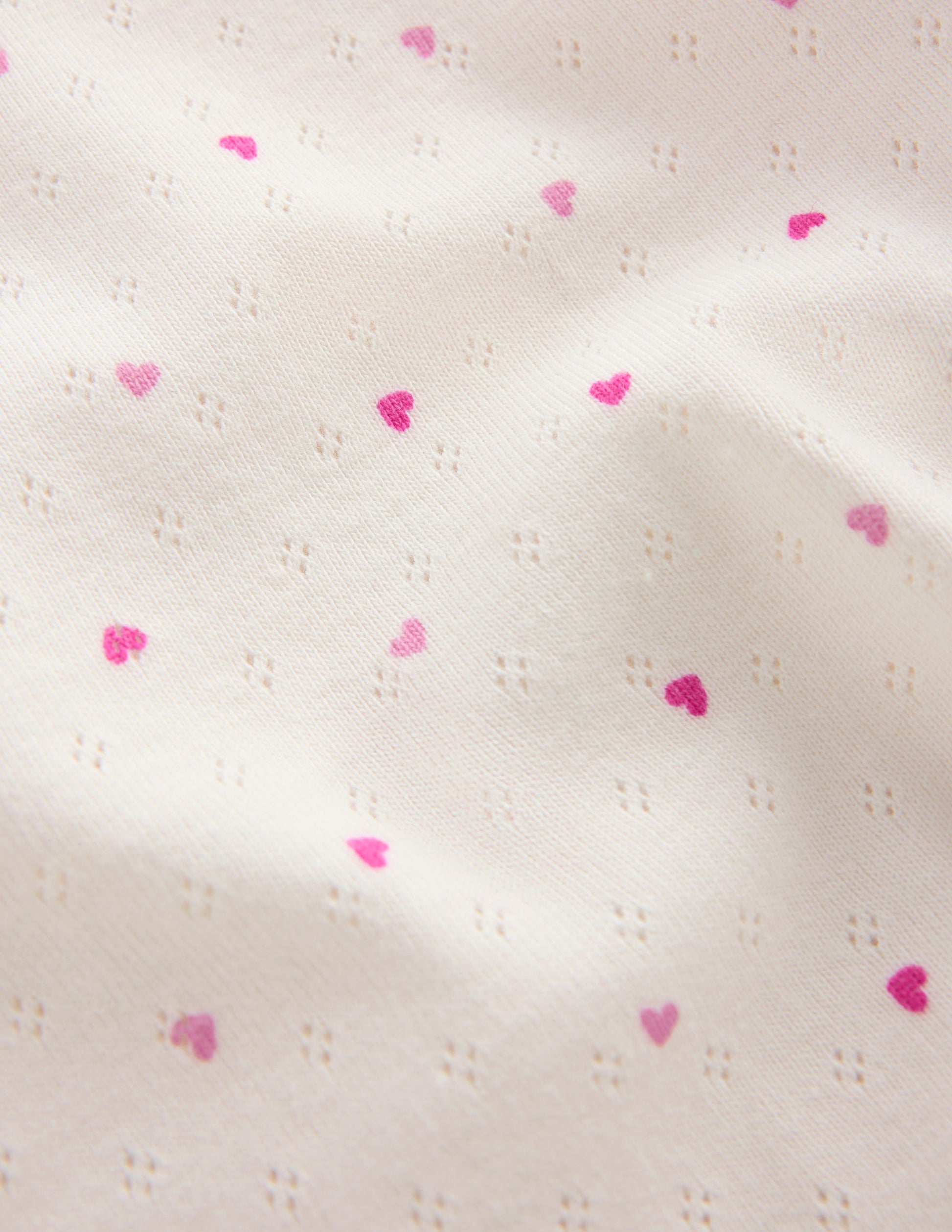 Kurzärmliges Pointelle-Oberteil-Rosa Herzen-3