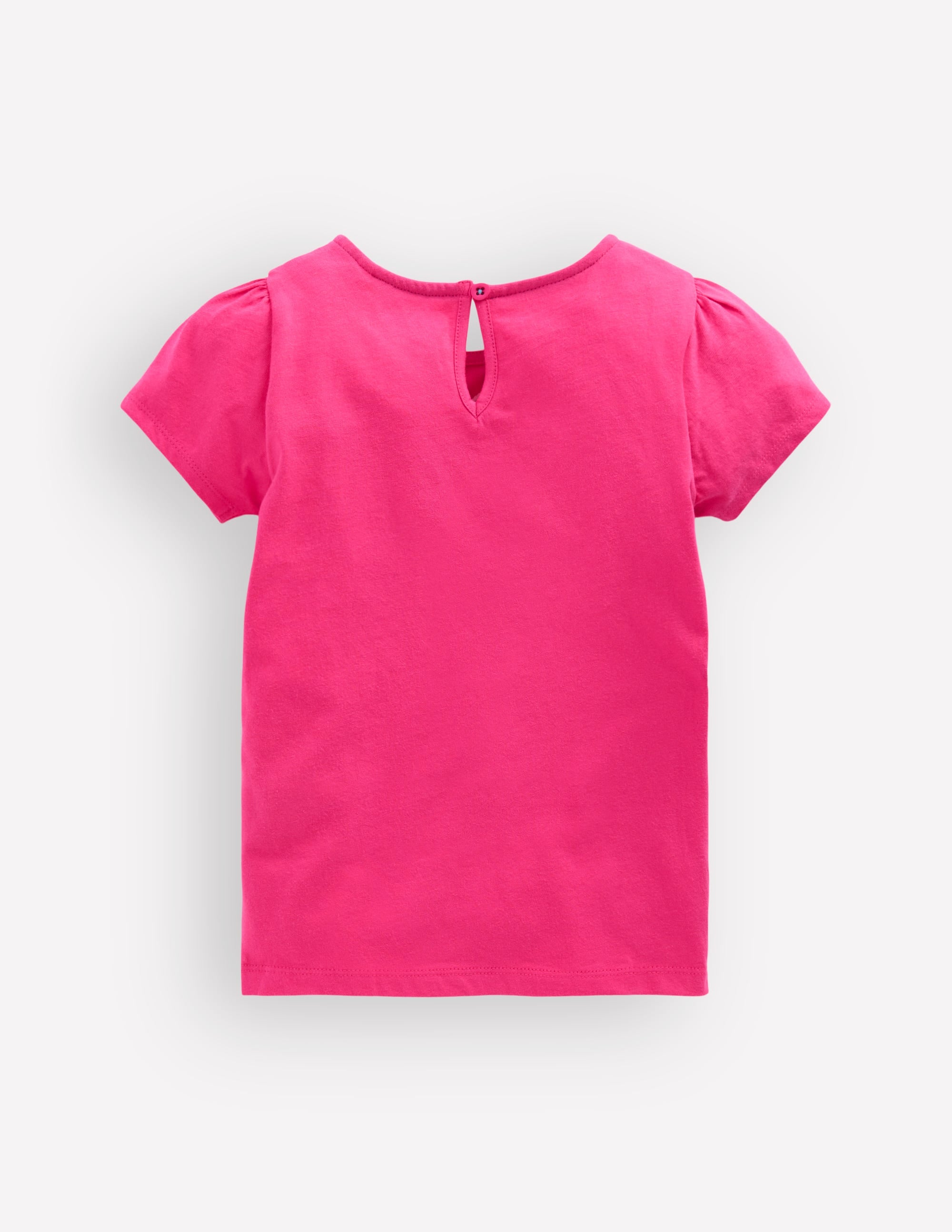 Top à manches bouffantes et super surpiqûres-Léopard rose framboise - Image 2
