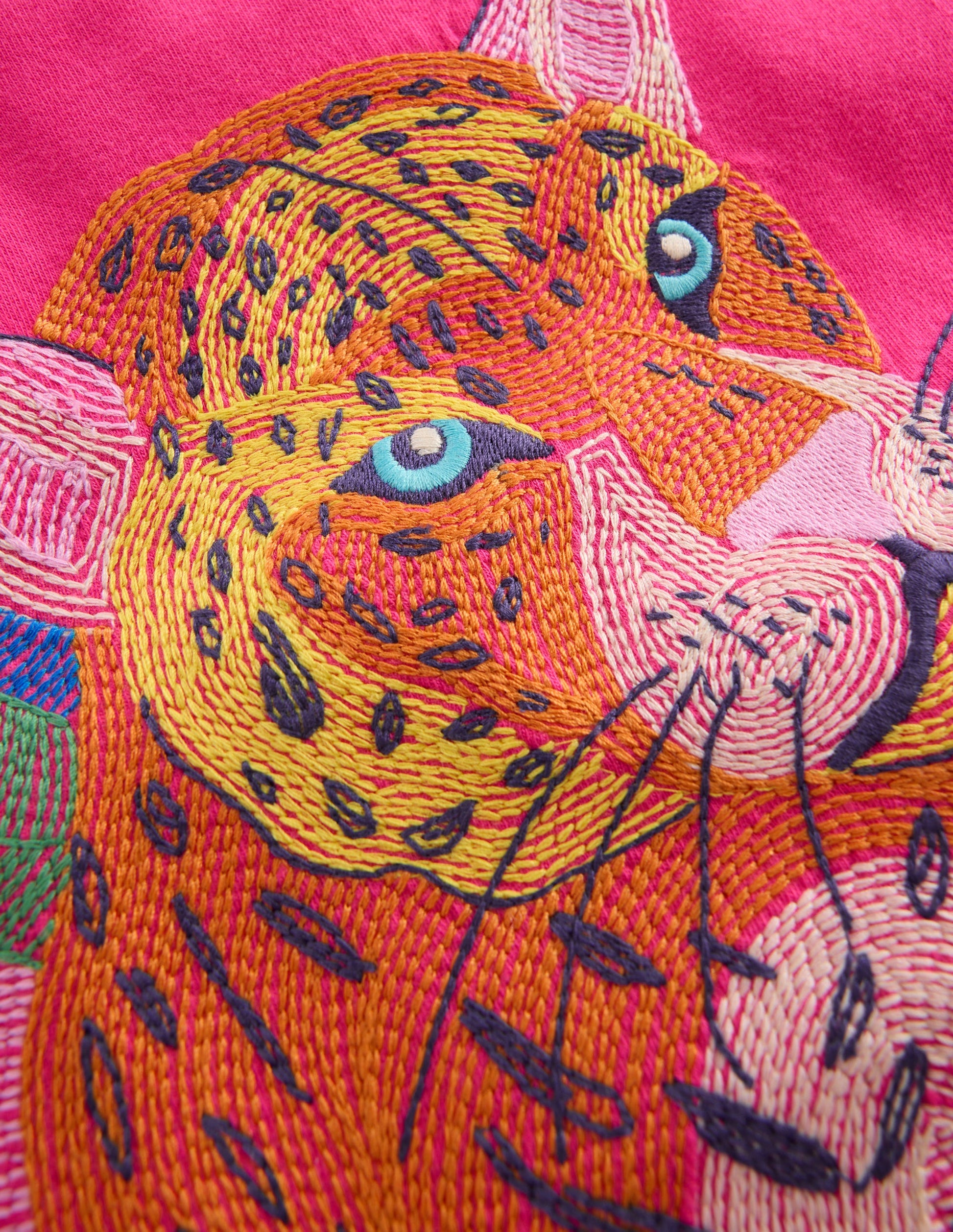 Oberteil mit Puffärmeln und Superstich-Himbeerrosa Leopardenmuster-3