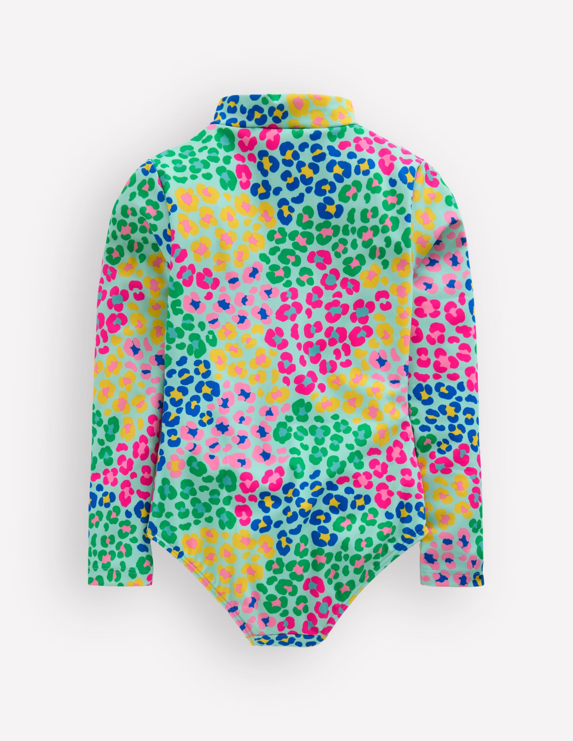 Badeanzug mit langen Ärmeln-Bunt, Leopardenmuster - Image 2
