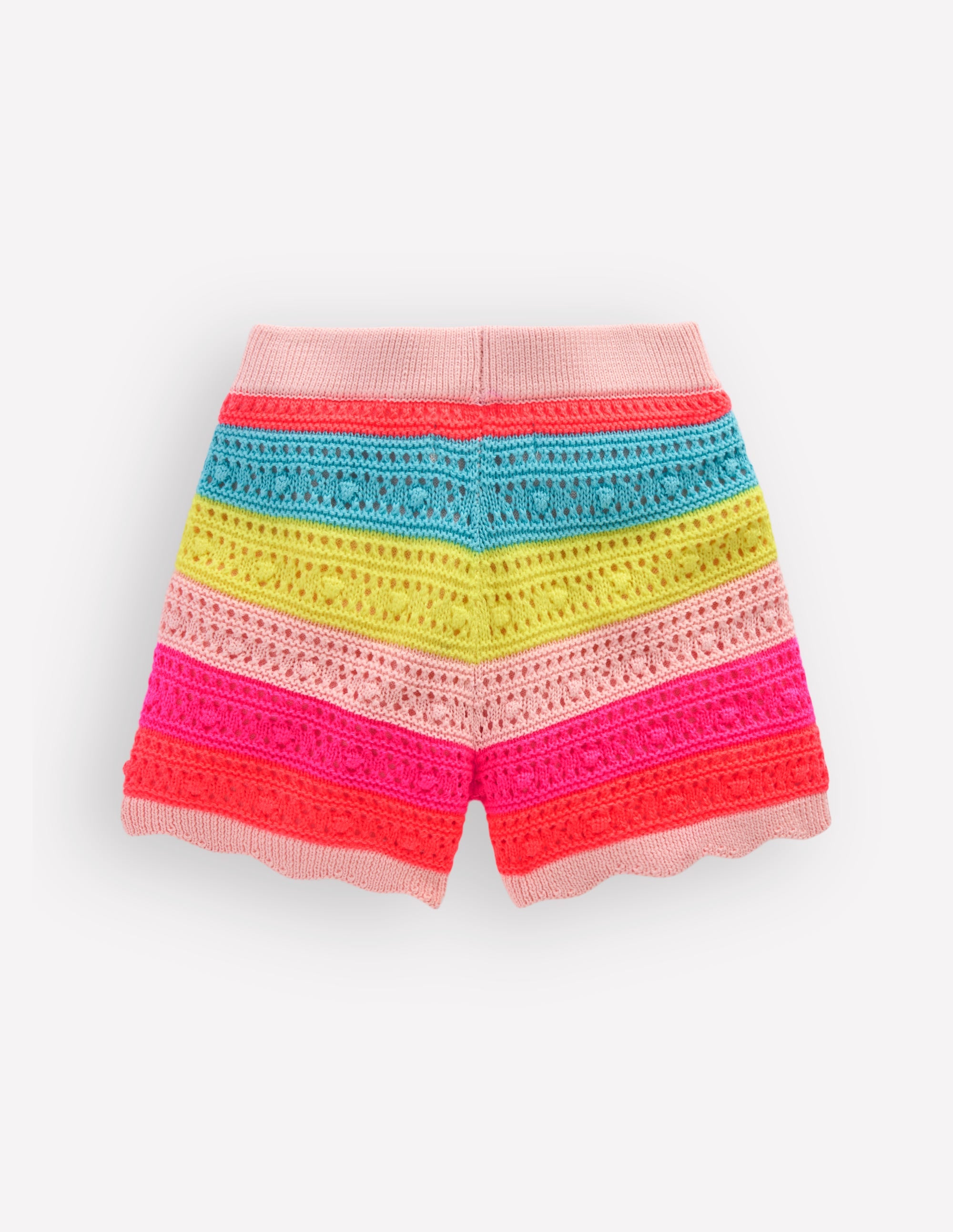 Strick-Shorts-Neon Bunt Streifen - Image 2