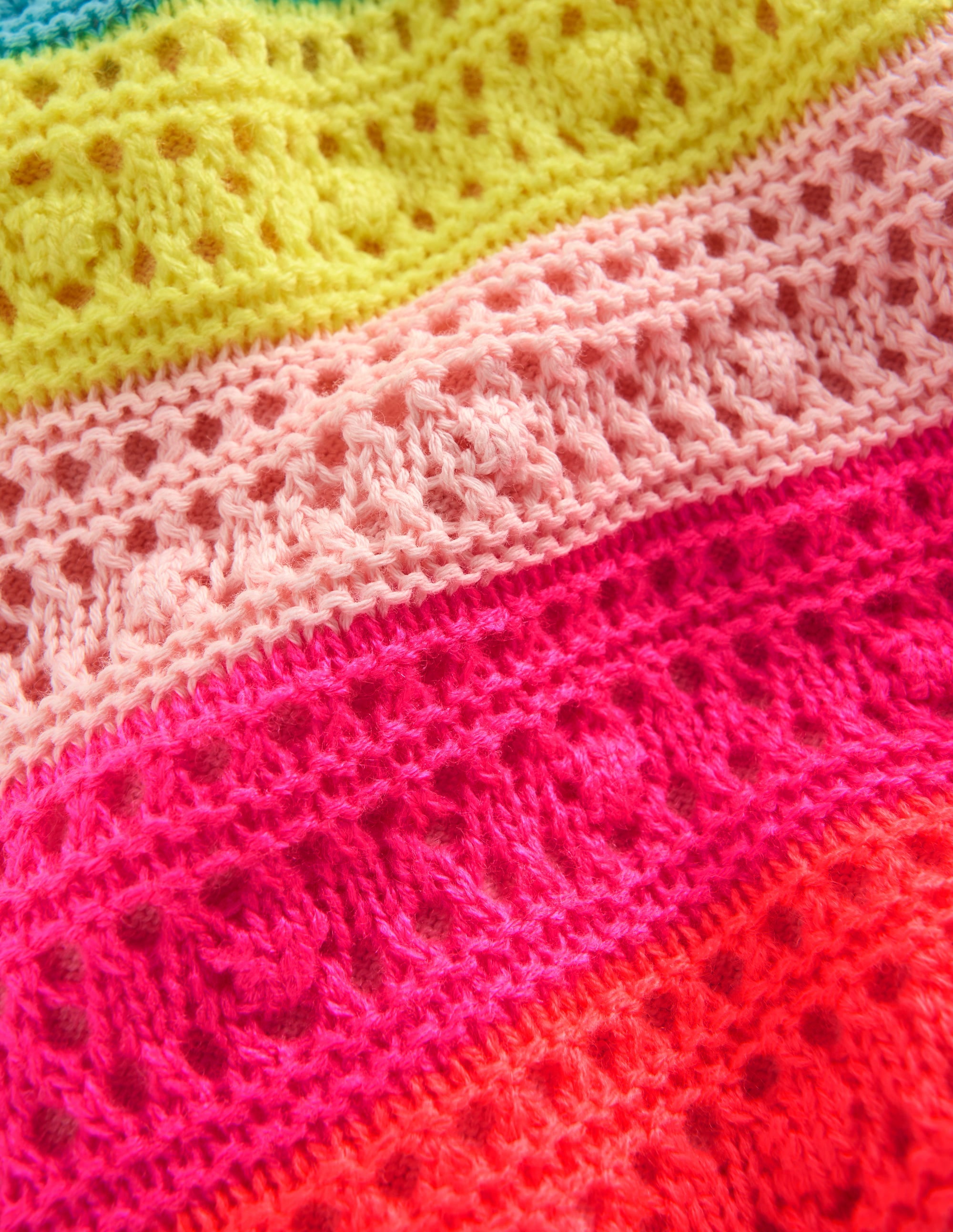 Strick-Shorts-Neon Bunt Streifen - Image 3